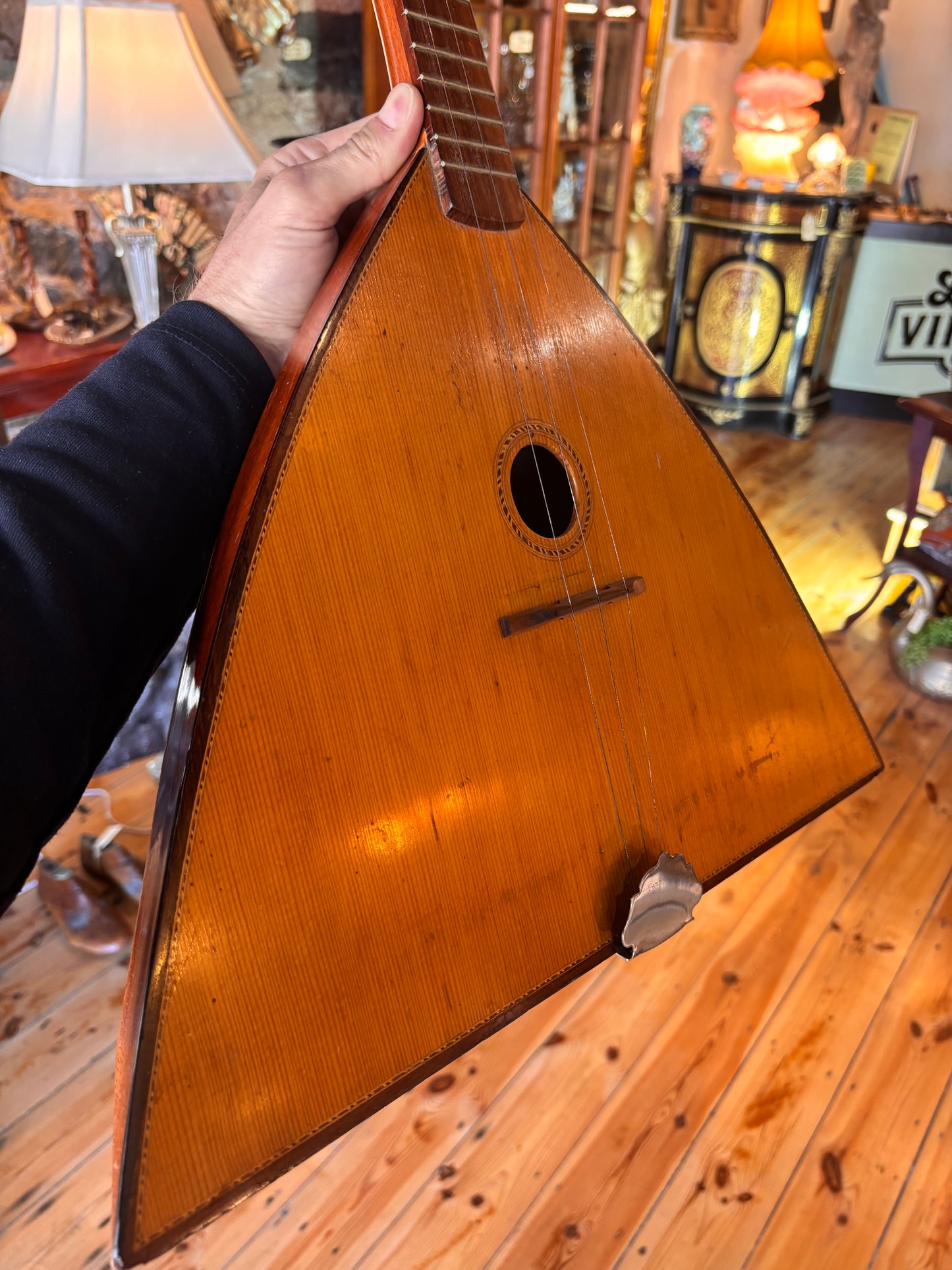 Vintage Russian Balalaika – USSR Folk String Instrument (c.1950s–1970s)