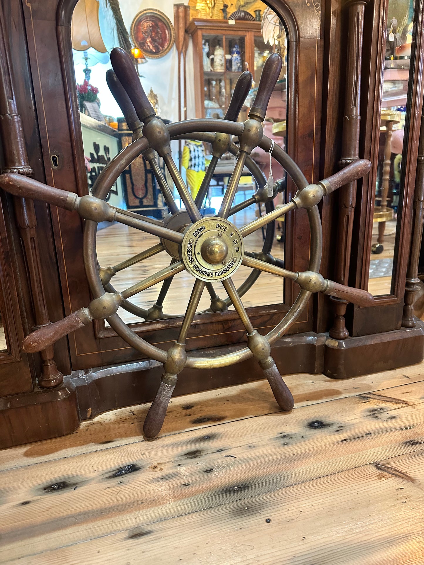 Original Brass Ships Wheel, Brown Bros & Co Ltd