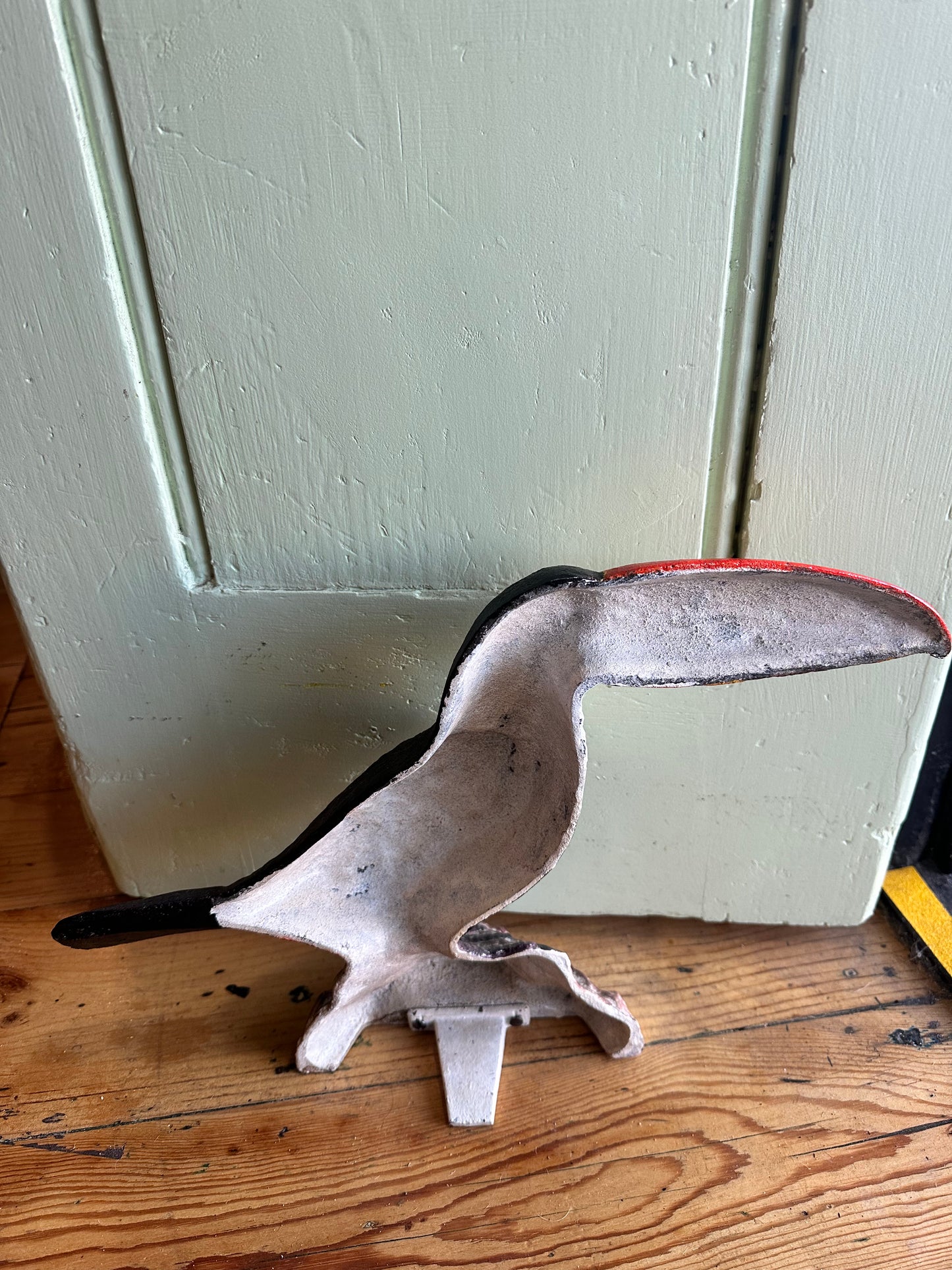 Cast Iron Toucan Doorstop, hand painted, quality reproduction