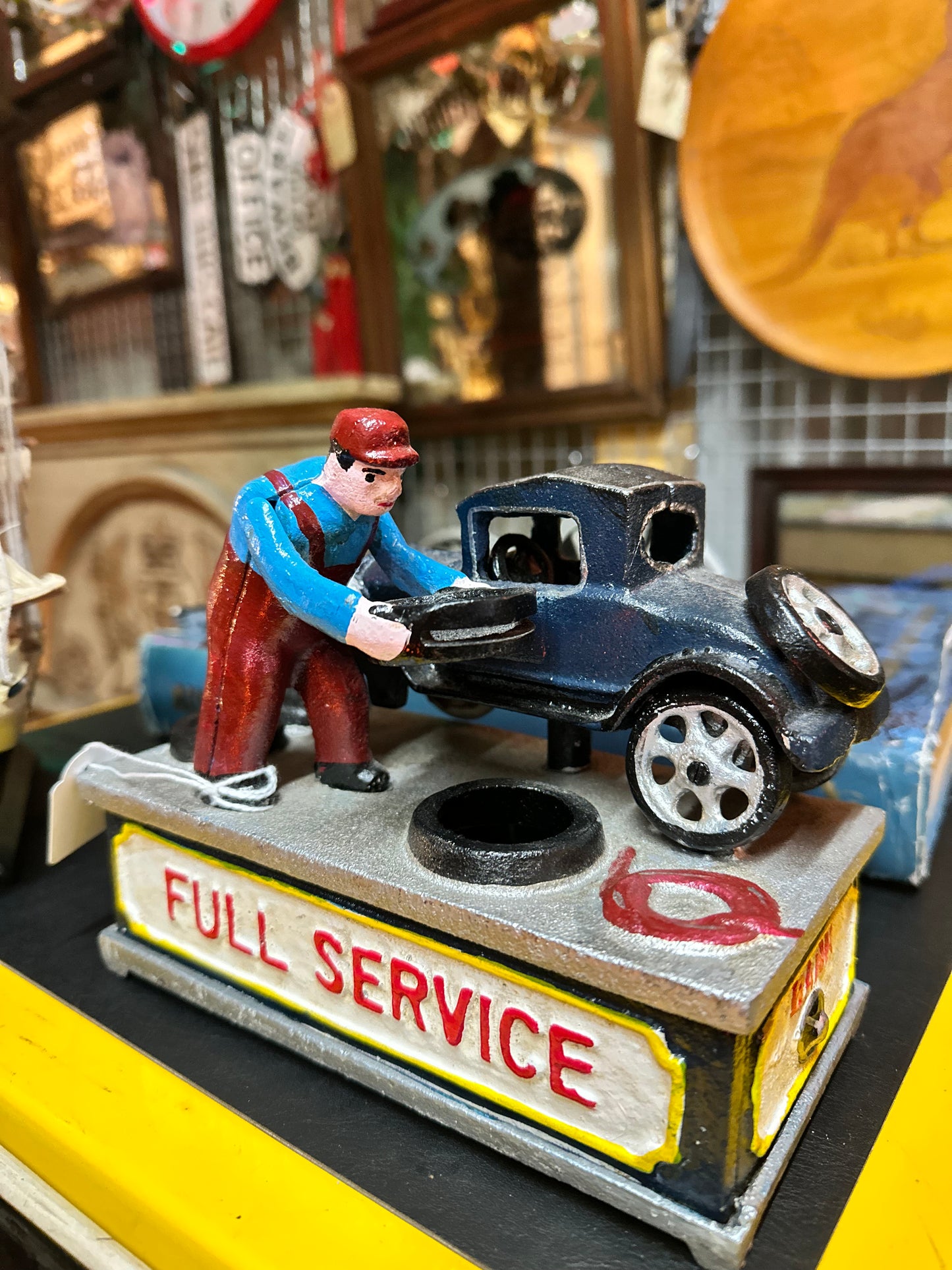 ‘Full Service’ Cast Iron Coin Bank