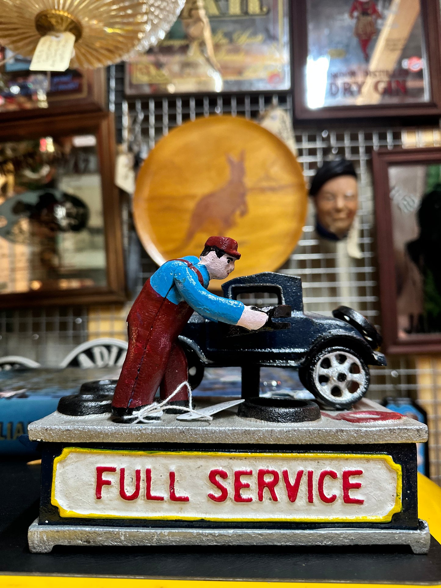 ‘Full Service’ Cast Iron Coin Bank