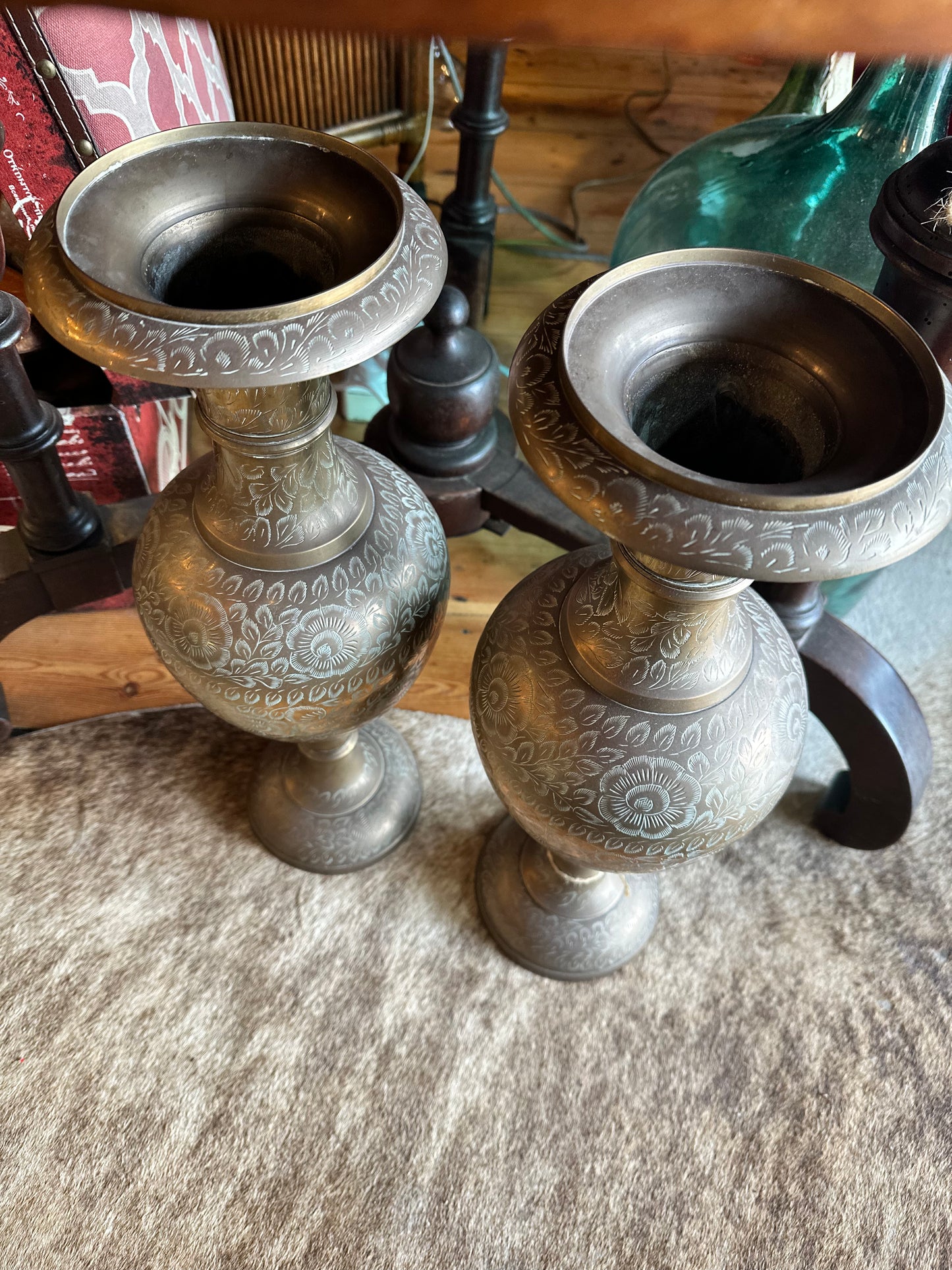 Vintage Large Brass Vase