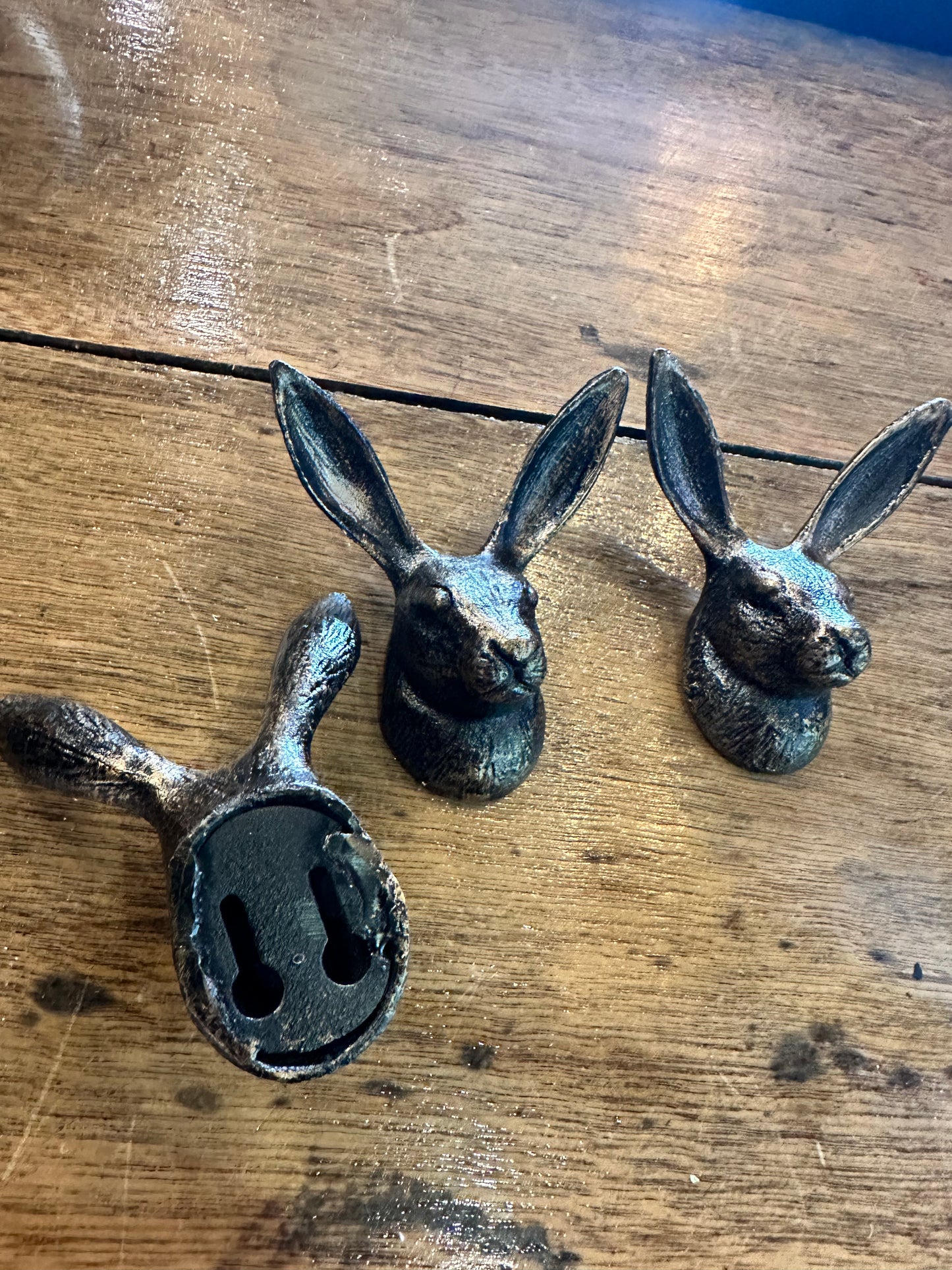 Rabbit Cast Iron Hooks - Bronze Finish