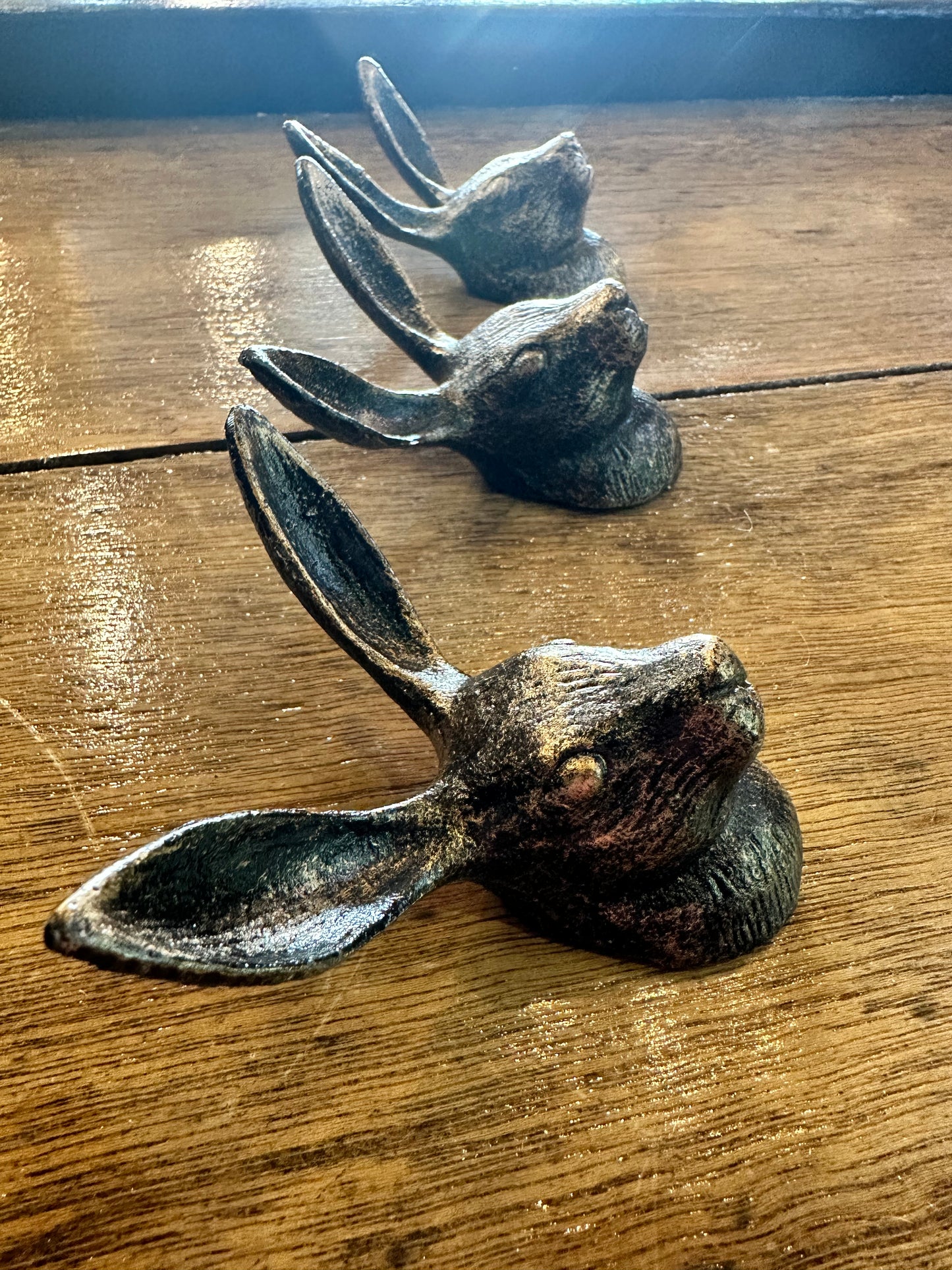 Rabbit Cast Iron Hooks - Bronze Finish