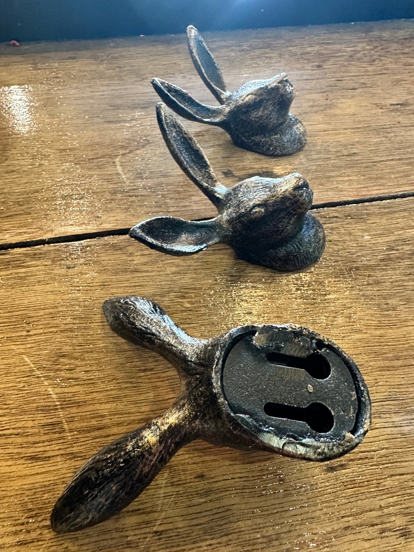 Rabbit Cast Iron Hooks - Bronze Finish