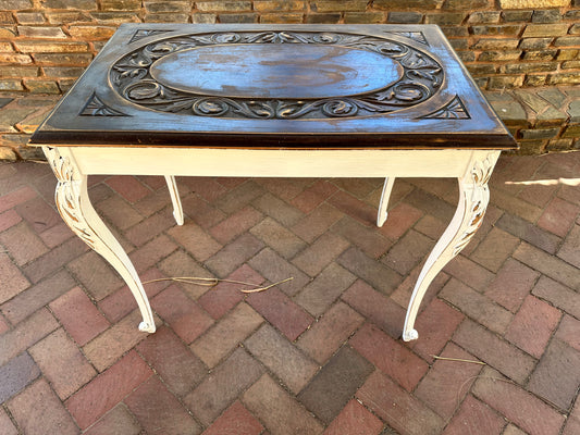 Beautiful Console Table with Carved Detailed Top