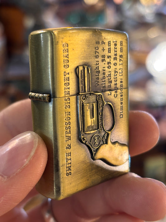 Smith & Wesson .38 Night Guard BOHAI Petrol Lighter – Brass Tone Gun Lighter