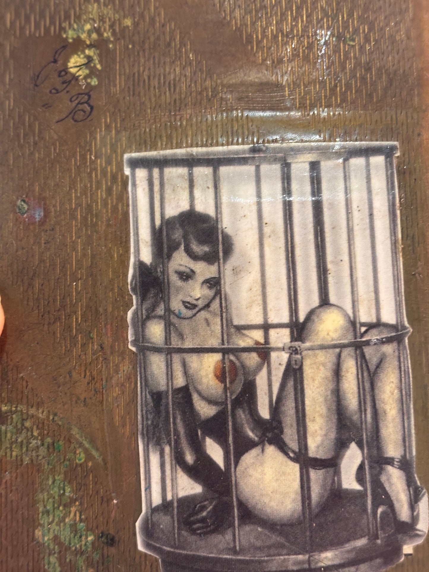 Vintage 1940s–50s CELCO / Upman Cigarette Case – Australian Made – Brass-Plated with Pin-Up Decal