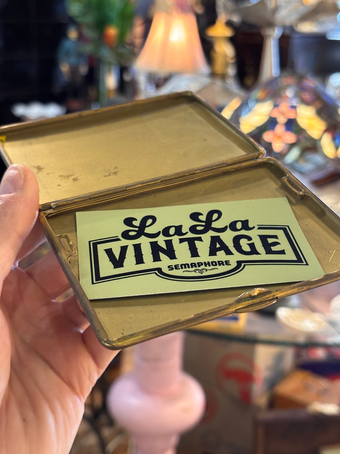 Vintage 1940s–50s CELCO / Upman Cigarette Case – Australian Made – Brass-Plated with Pin-Up Decal