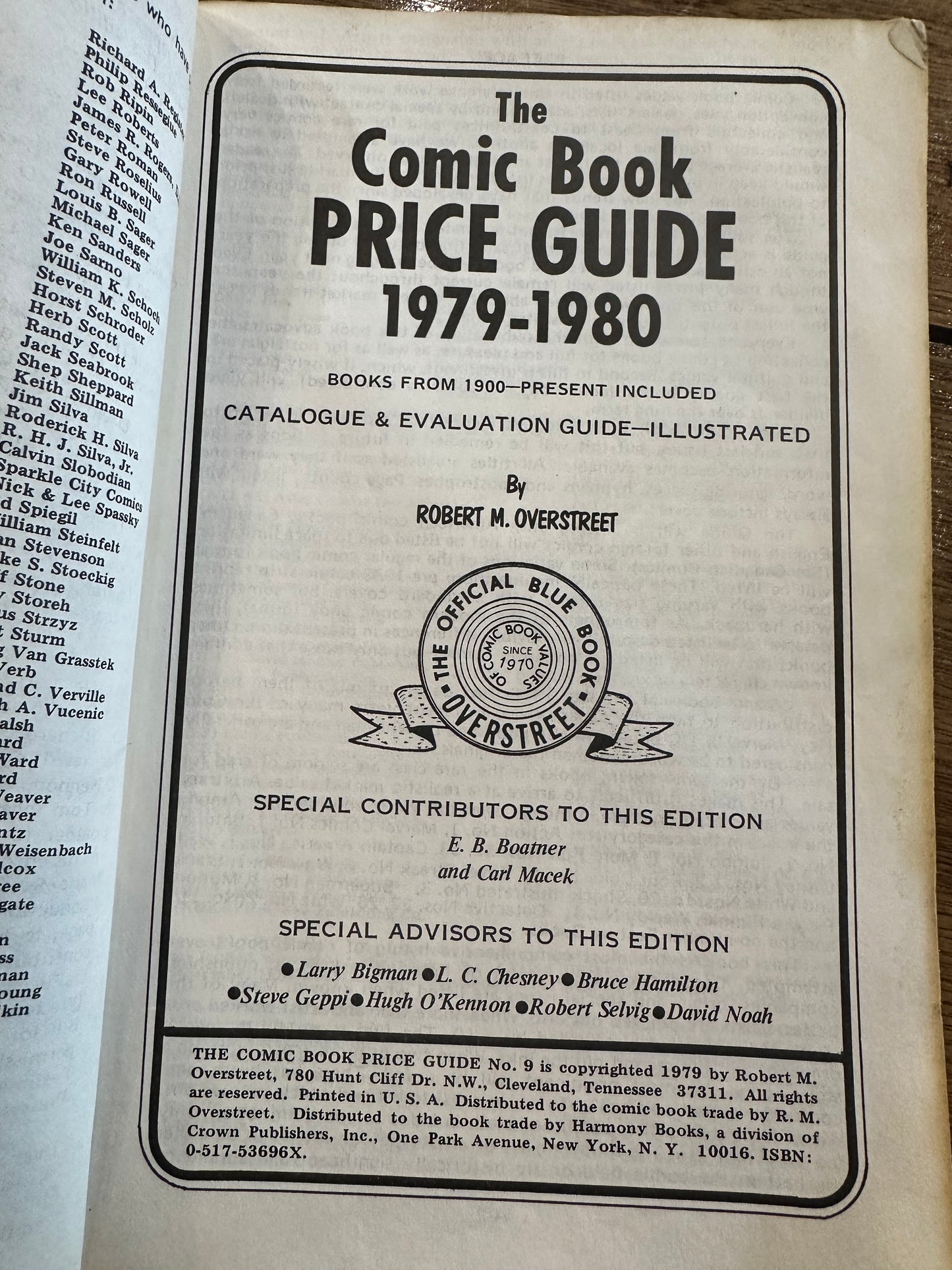 The Comic Book Price Guide No.9 1979