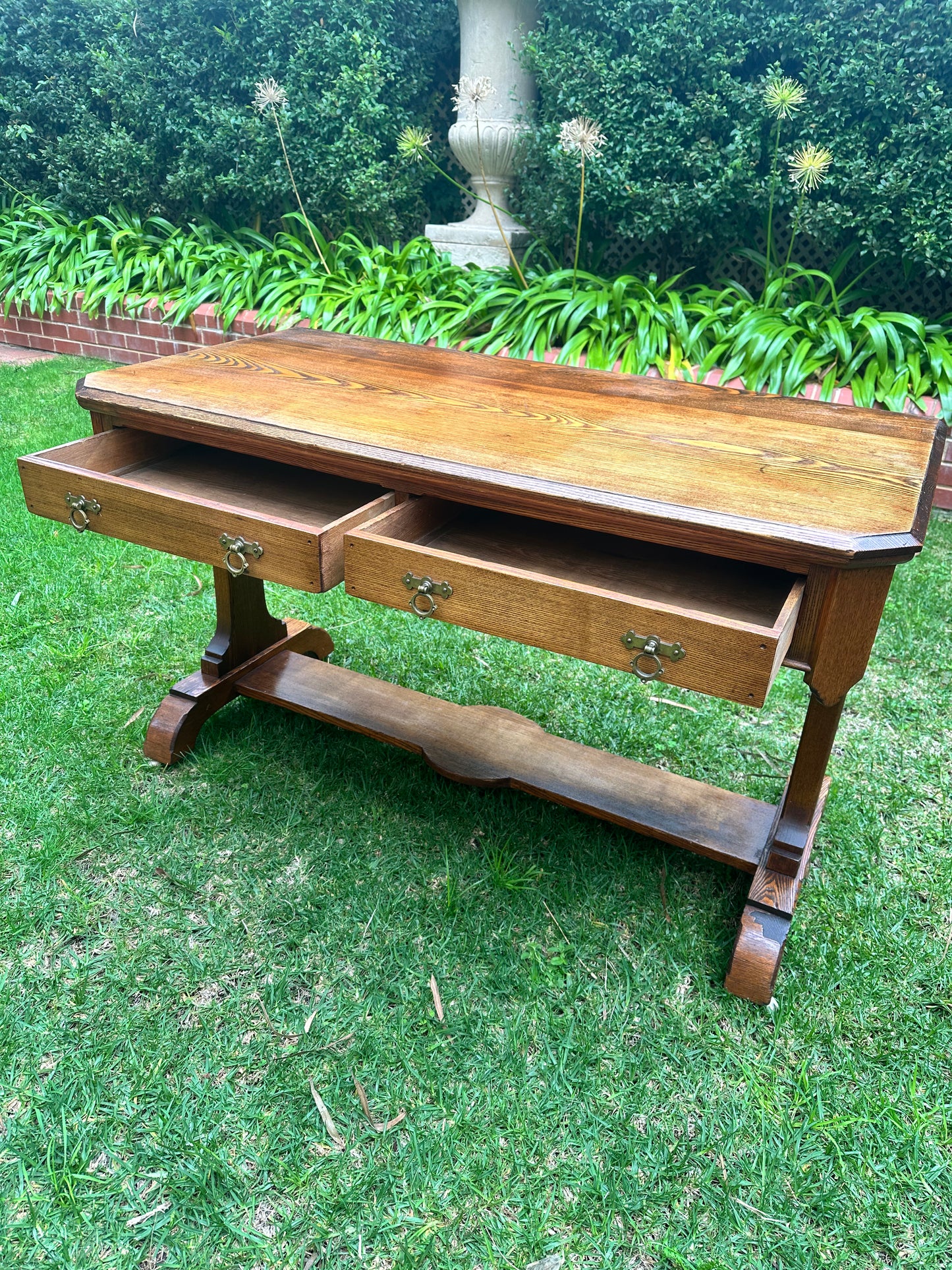 Stunning Antique Oak Study Desk