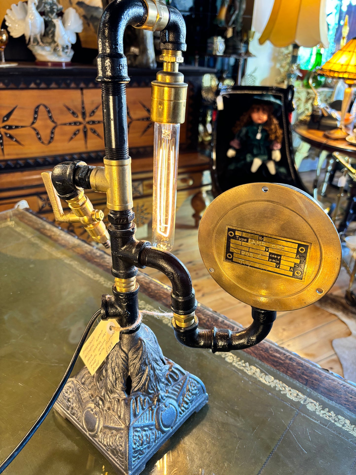 Handmade Steampunk Filament Lamp