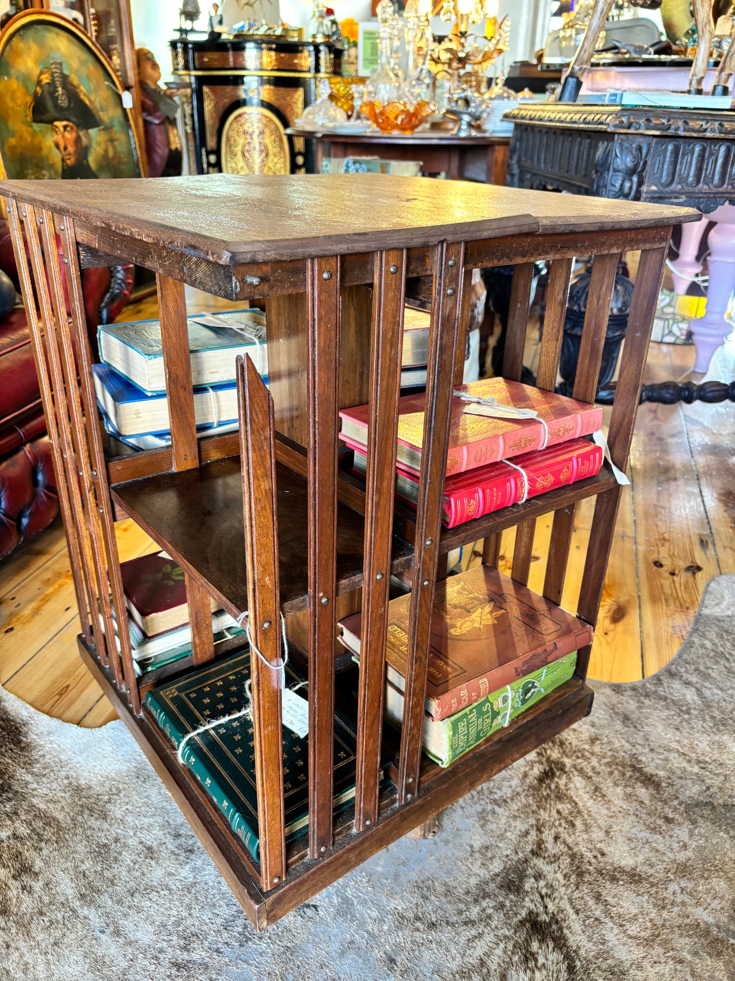 Antique Revolving Bookcase