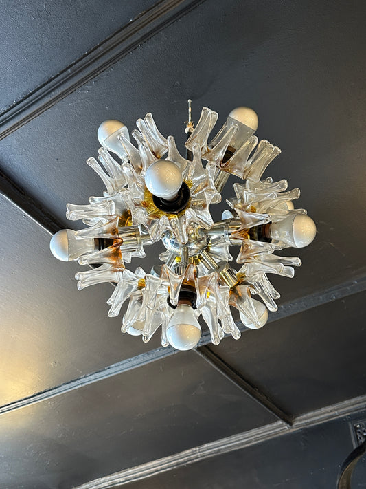 1970s Nason Murano Glass Sputnik Chandelier for Mazzega - Mid-Century Italian Design