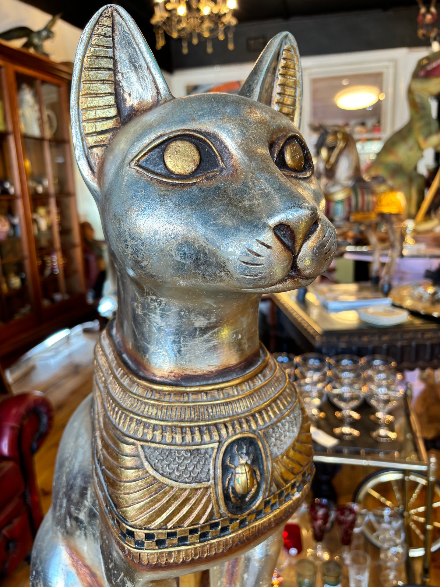 Large Egyptian Cat Sculpture