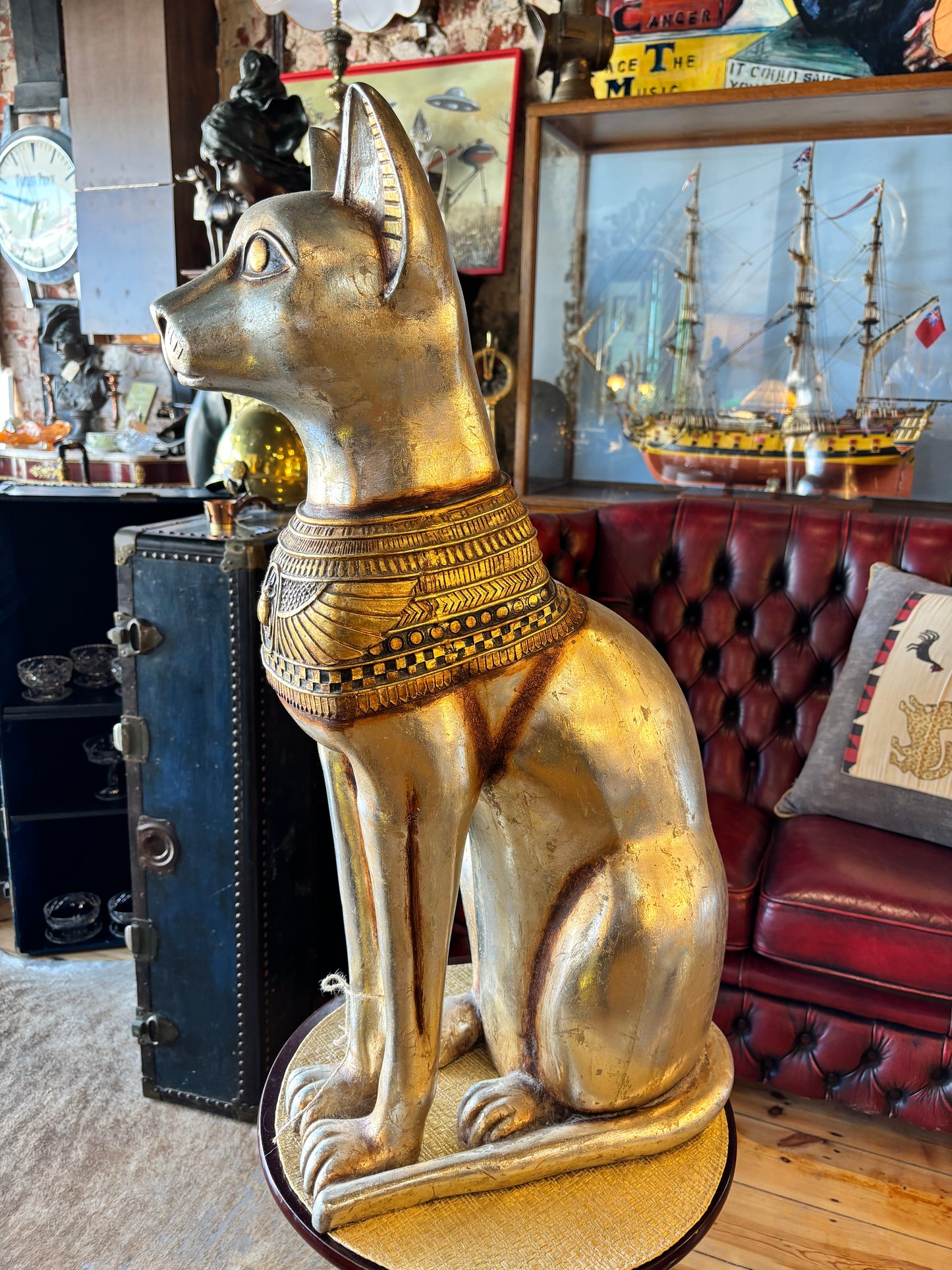 Large Egyptian Cat Sculpture