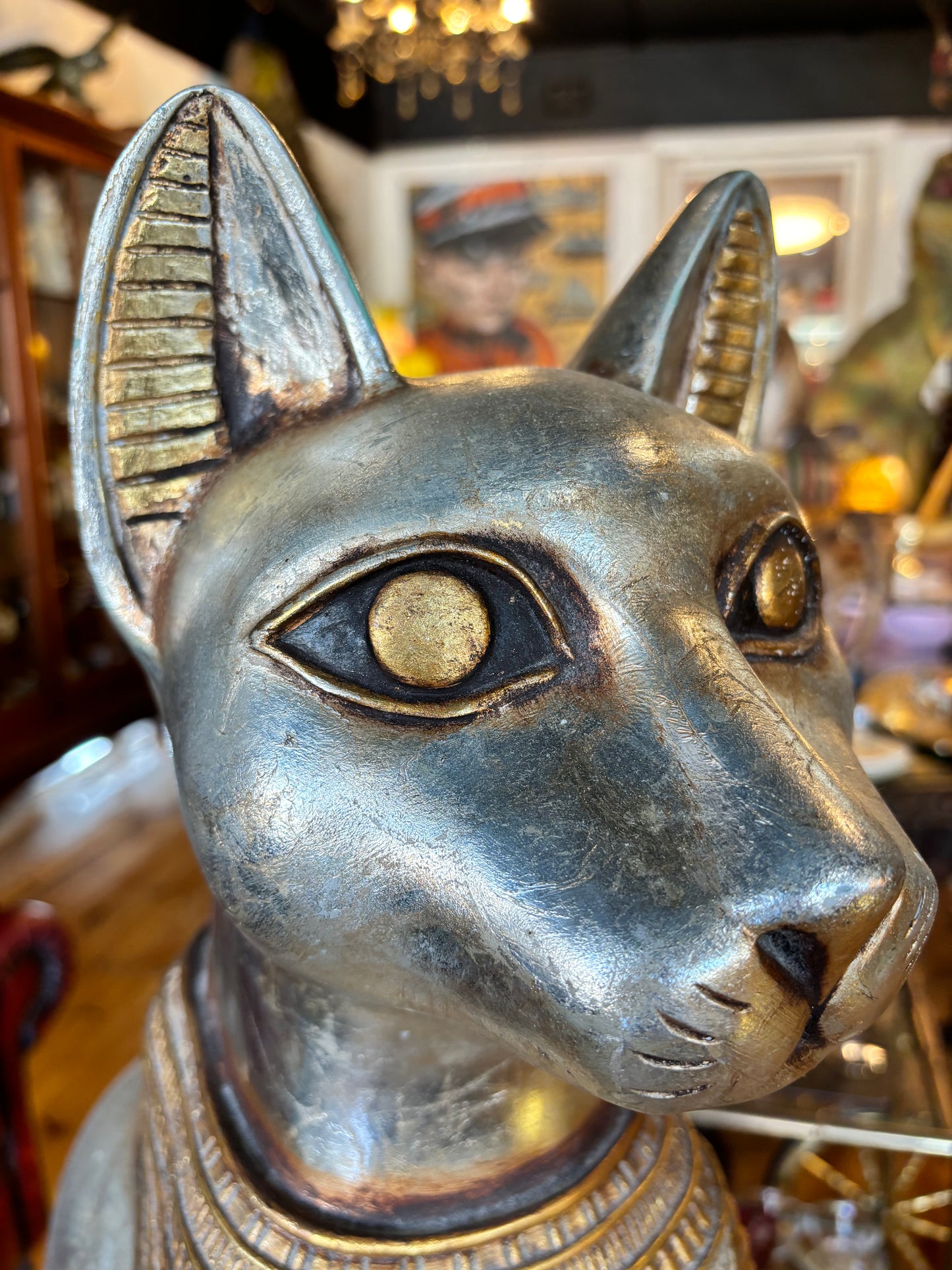 Large Egyptian Cat Sculpture