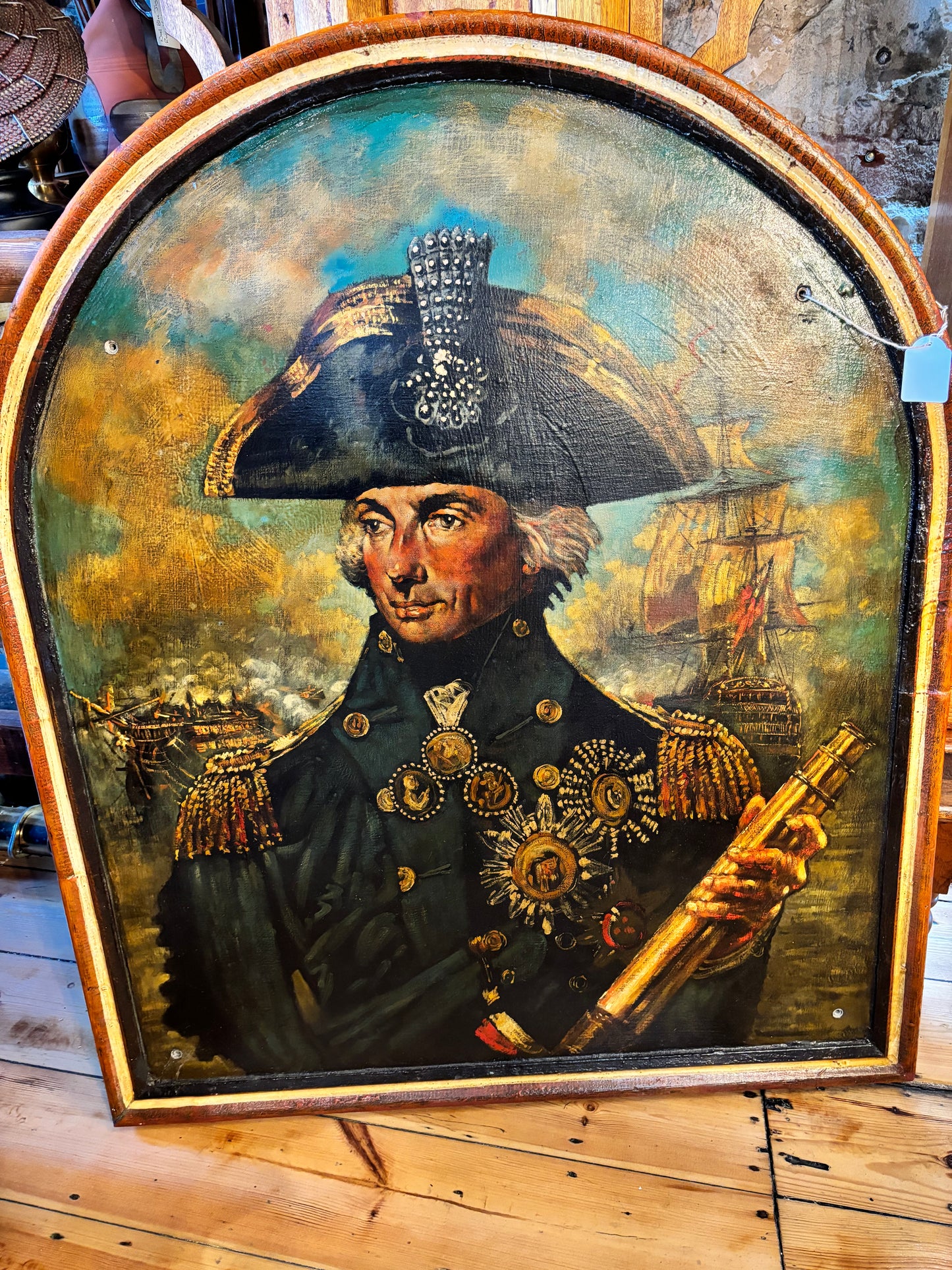 Pub Sign Portrait of Horatio Nelson and Battle of Trafalgar