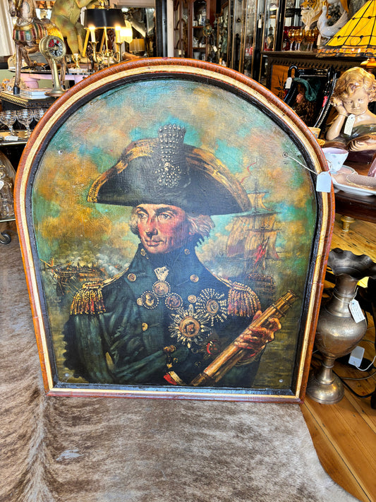 Pub Sign Portrait of Horatio Nelson and Battle of Trafalgar