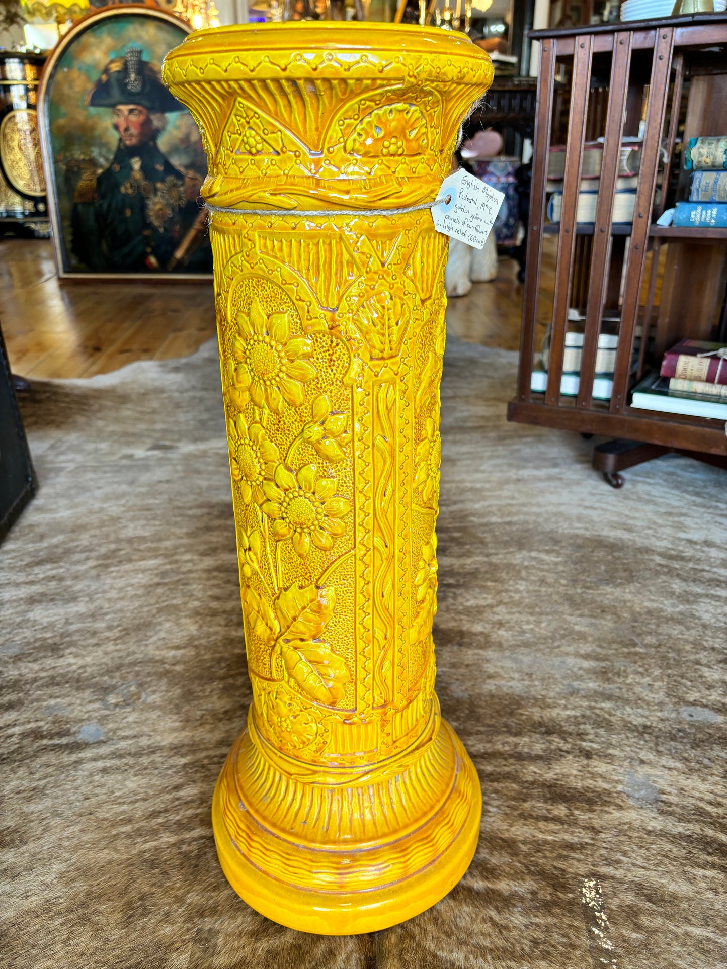 Exceptional English Majolica Pedestal 1800s