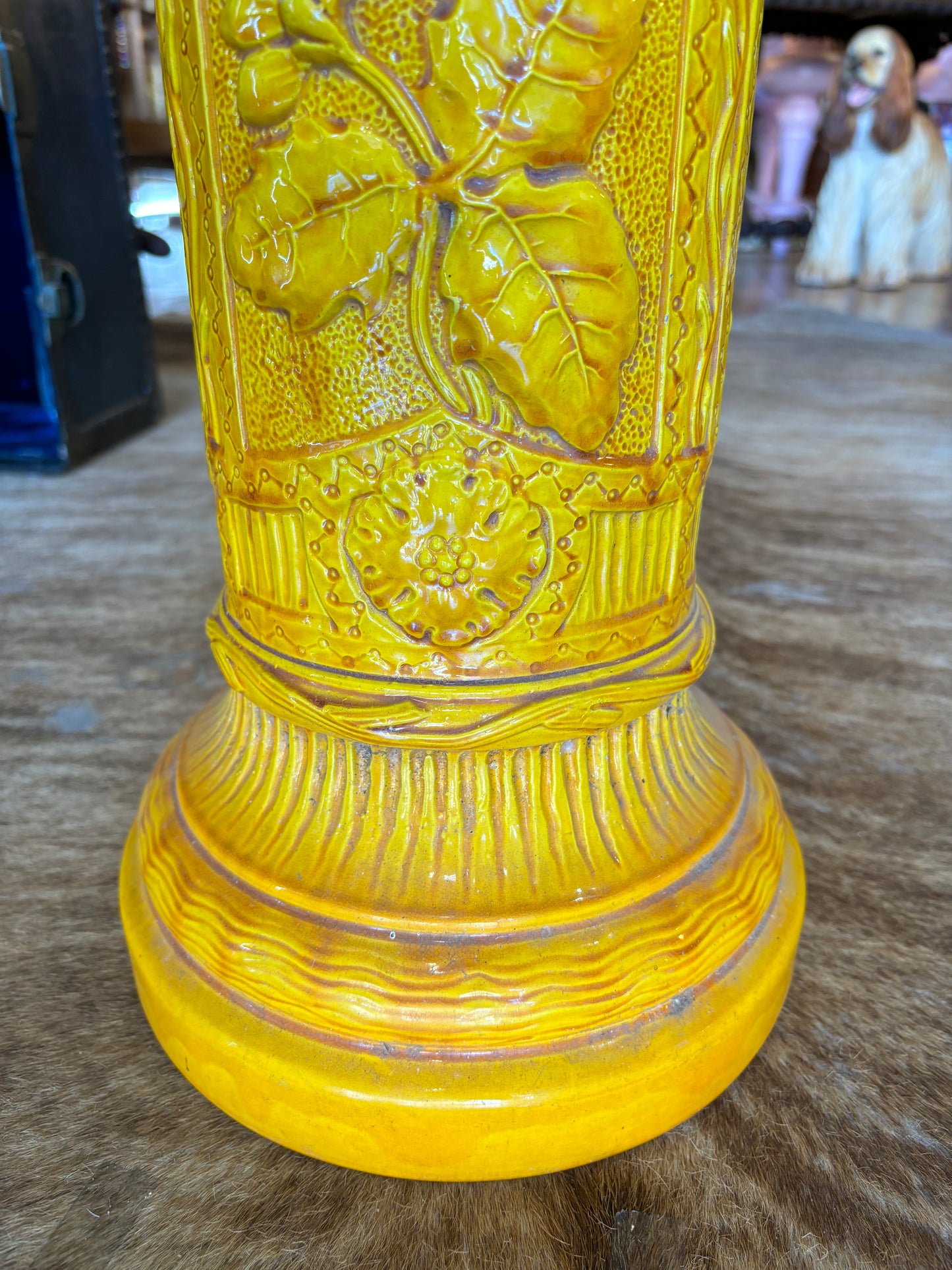 Exceptional English Majolica Pedestal 1800s