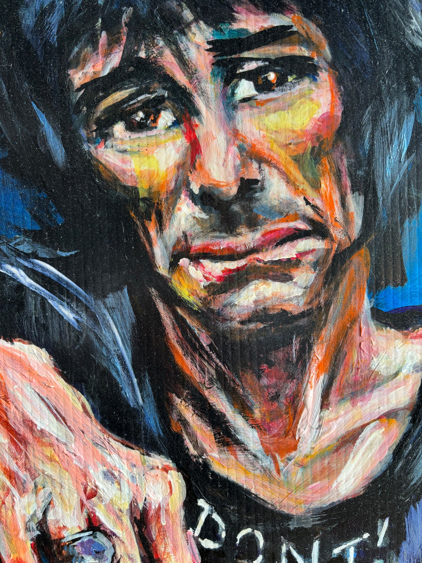 Original Painting of Ronnie Wood by Sophie Downey