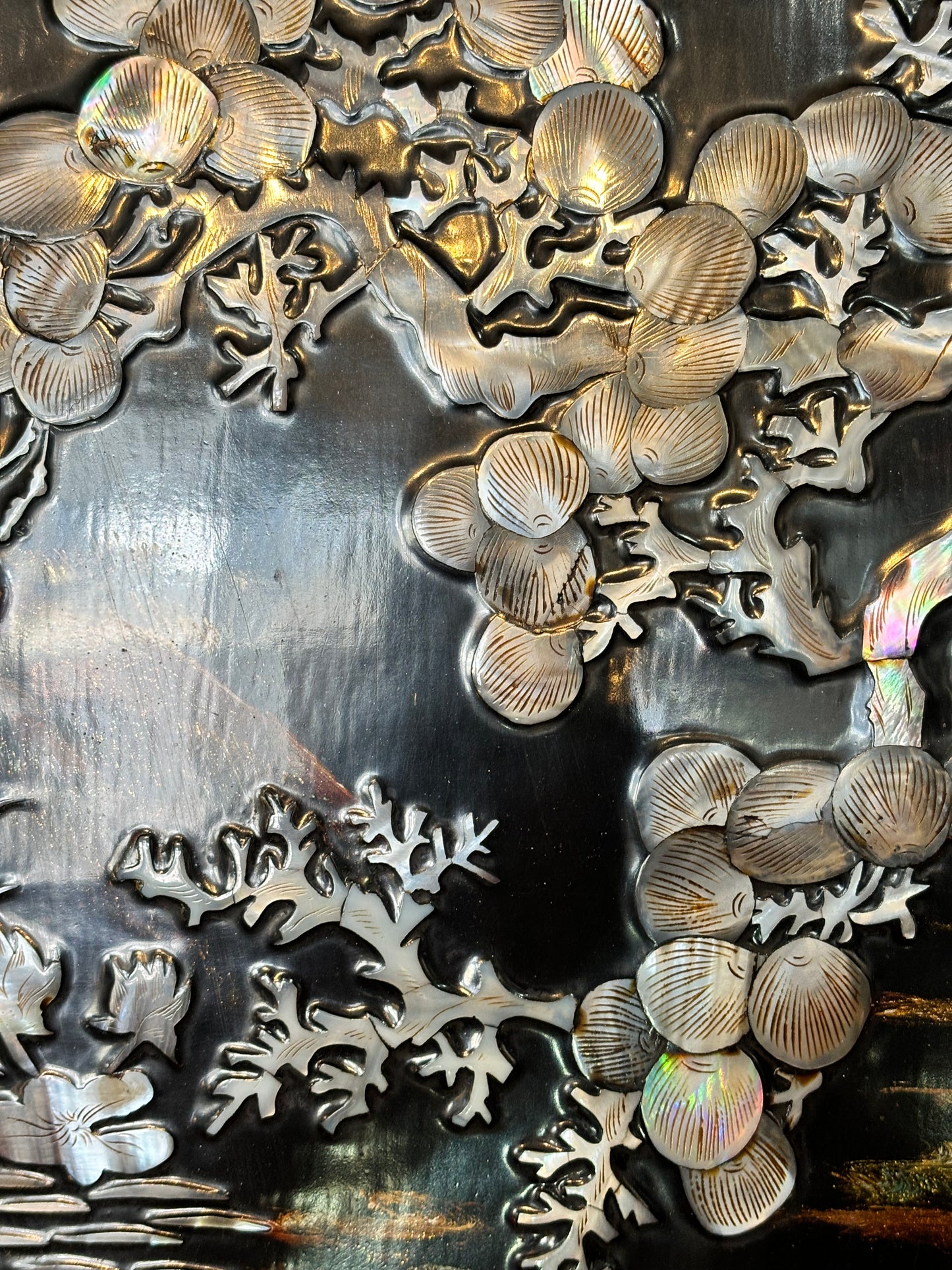 Vintage Asian Mother Of Pearl Wall Panels