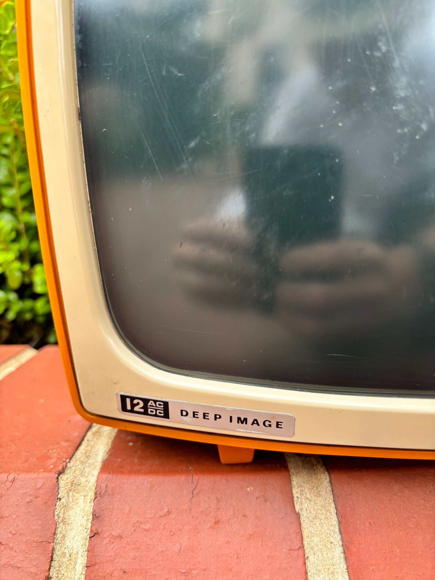 Vintage Chrome And Egg Yolk Orange AWA Television