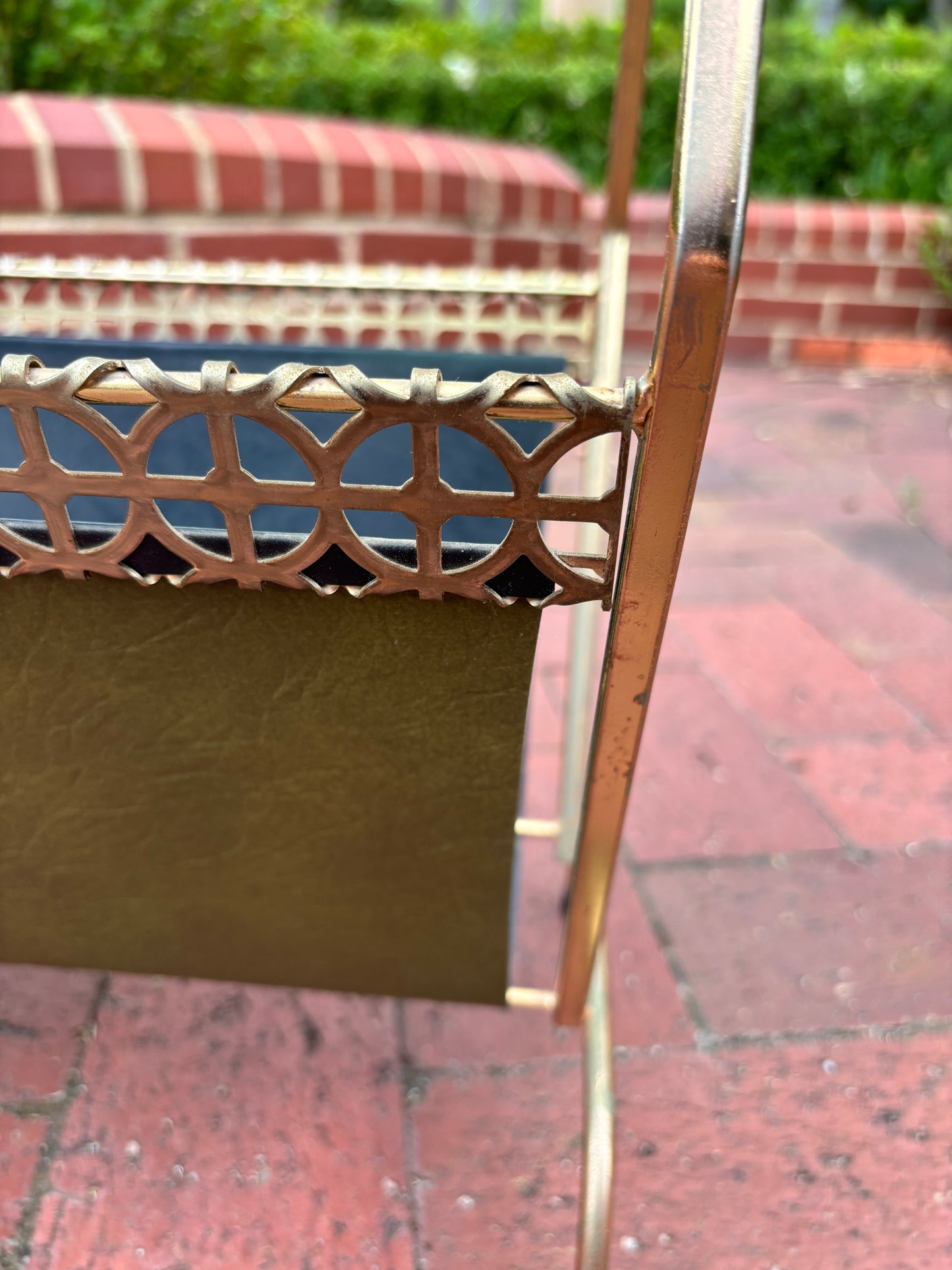 Mid Century Magazine Holder Side Table with Ash Tray