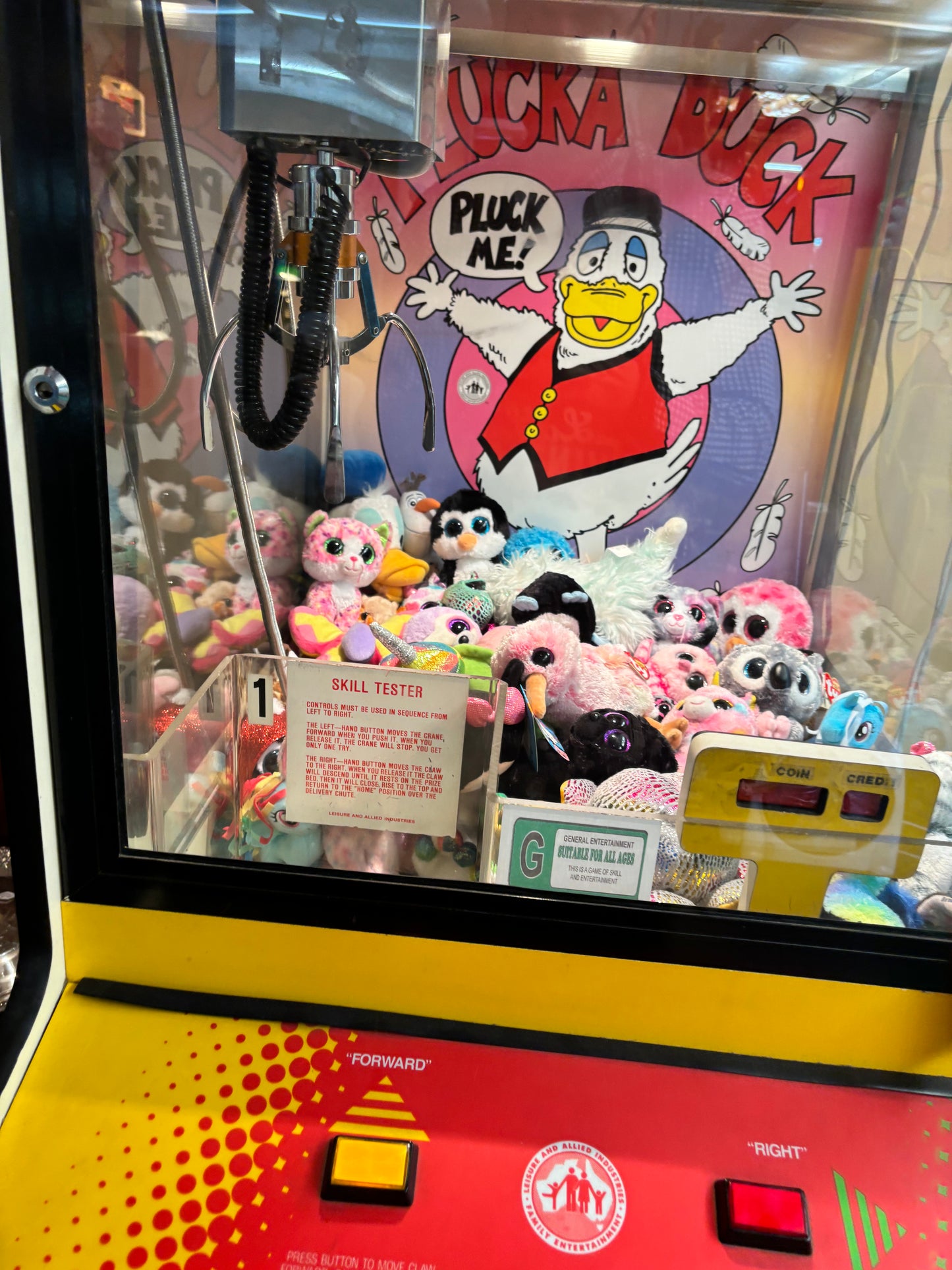 Pluck-A-Duck Skill Tester Claw Machine From Studio Of Hey Hey It’s Saturday