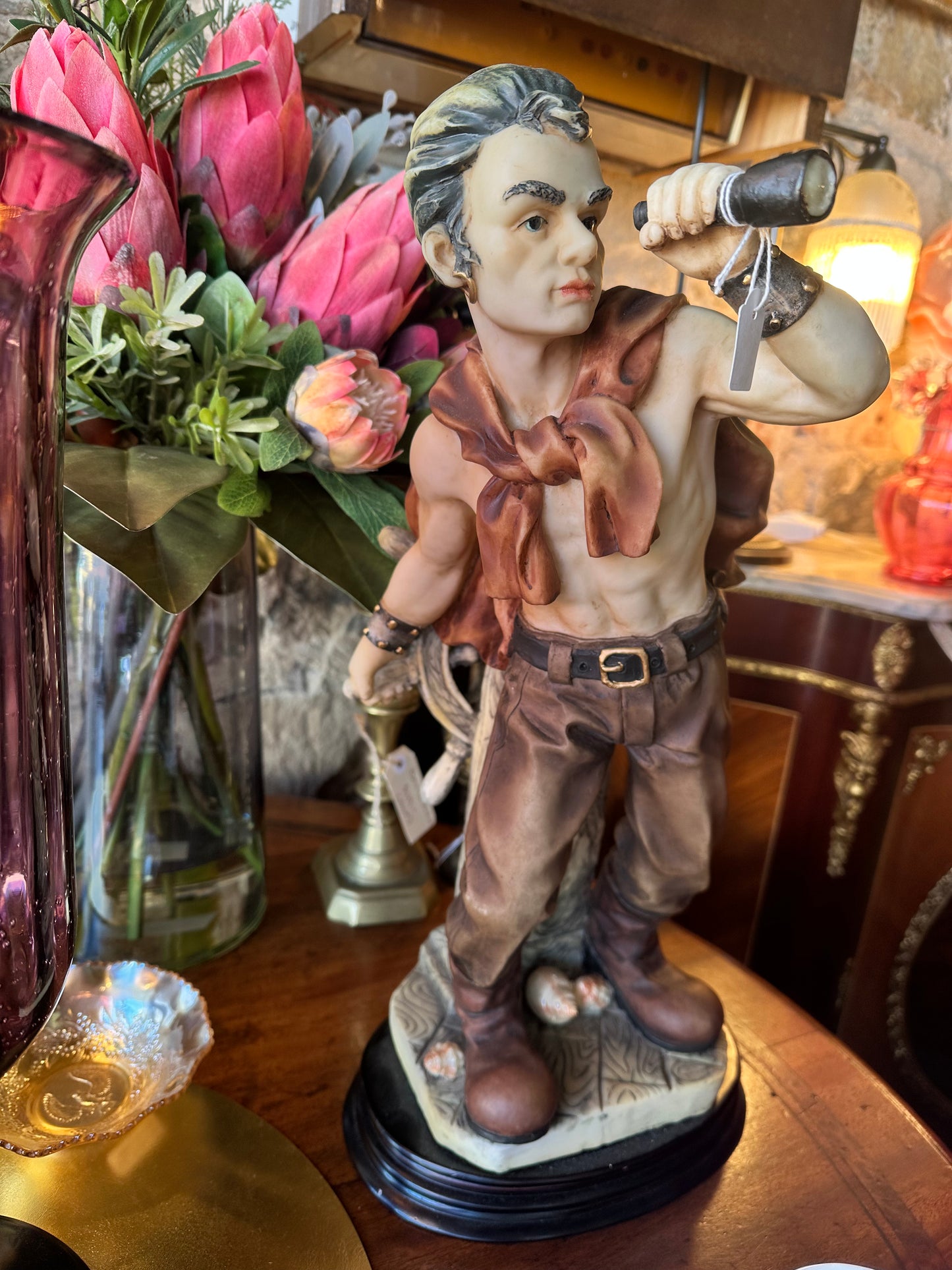 Pirate looking through Telescope Figurine