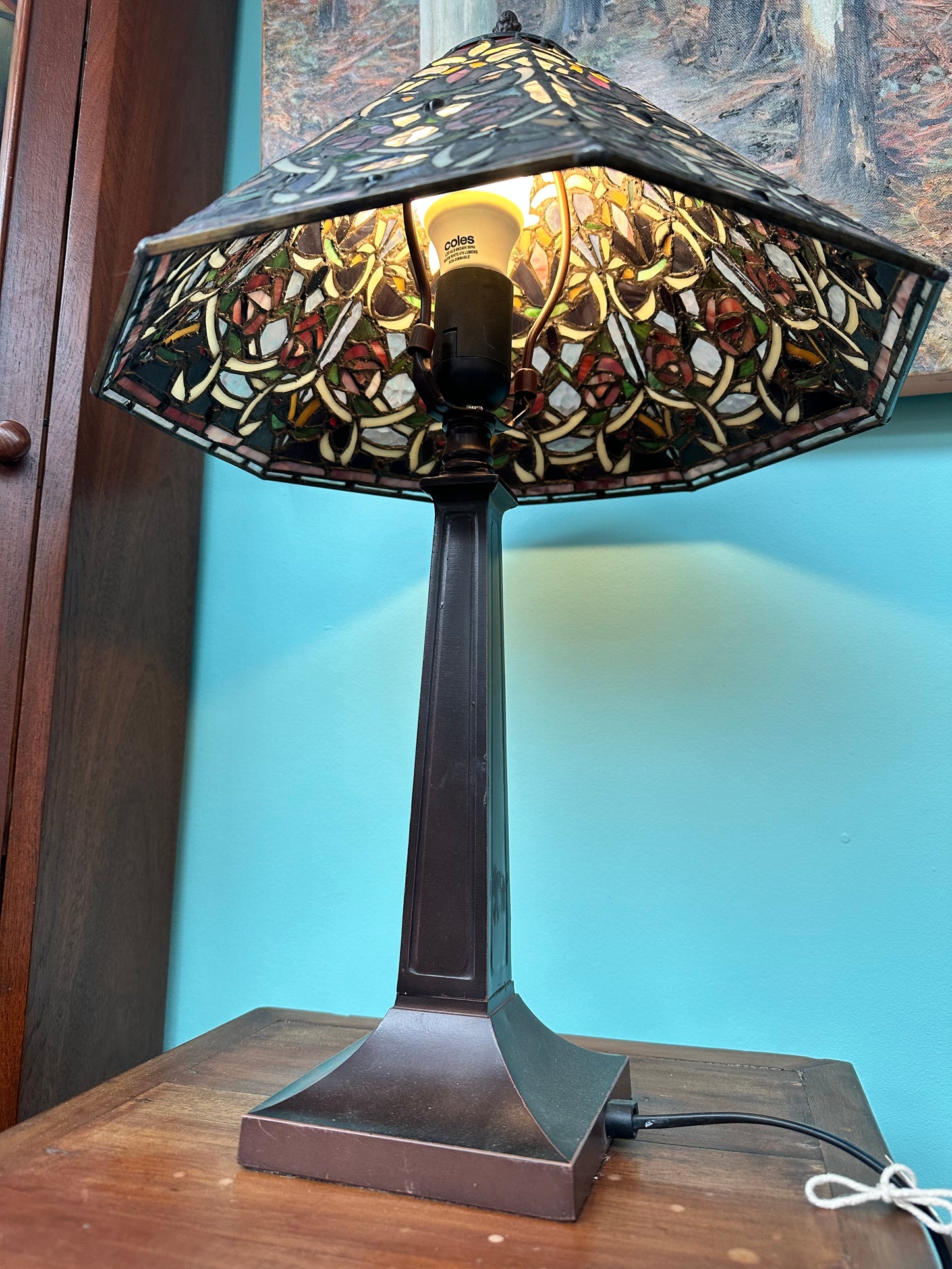 Leadlight Tiffany Table Lamp 52cm high