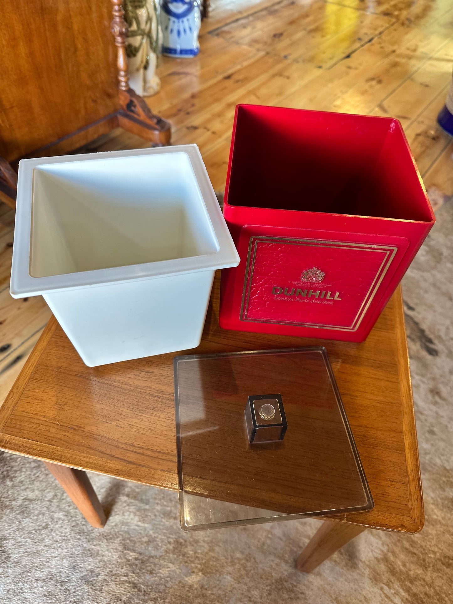 Alfred Dunhill Lucite Ice Bucket Rare Vintage