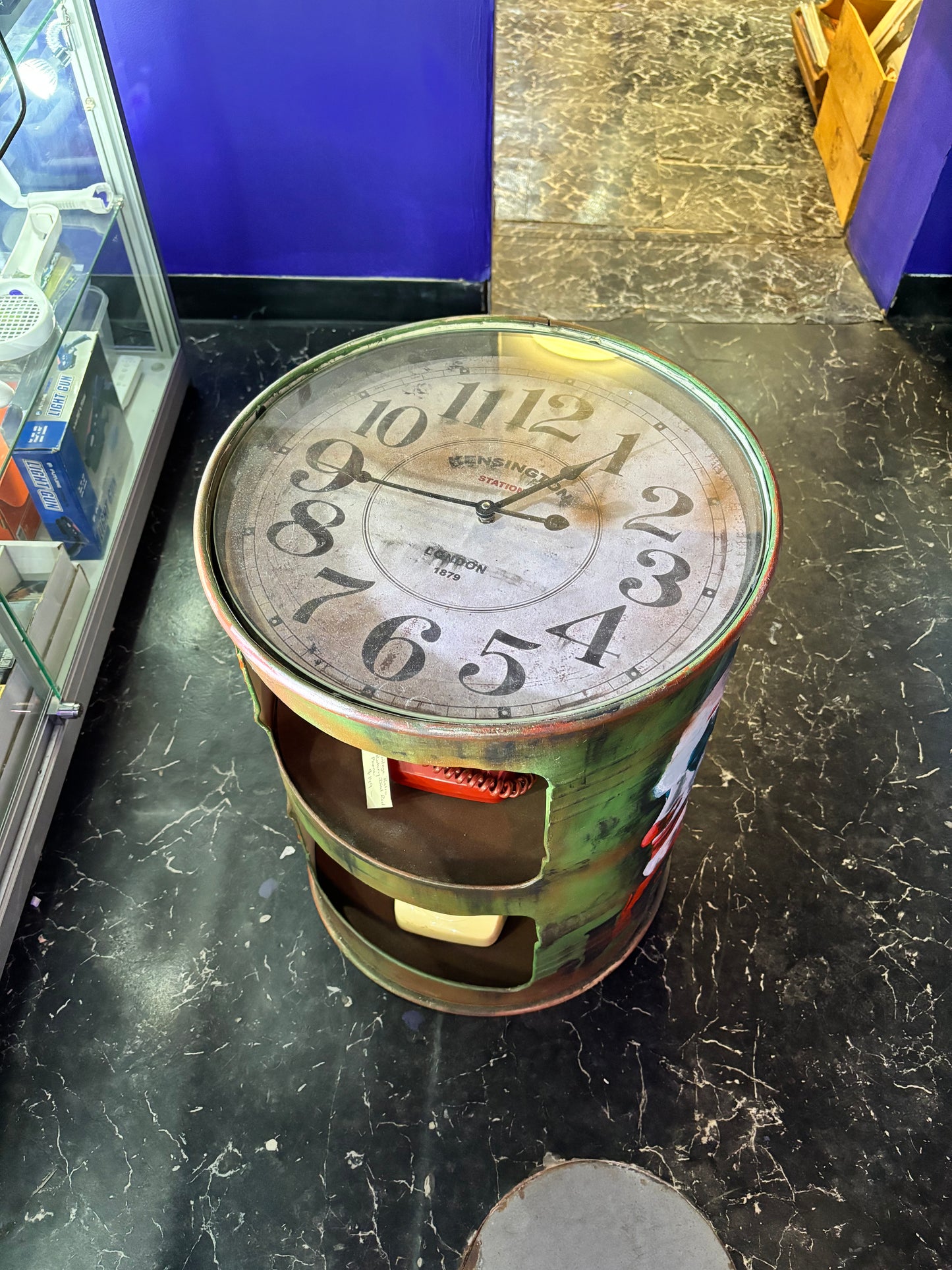 The Joker Barrel, Side Table, Hand Painted Artwork.