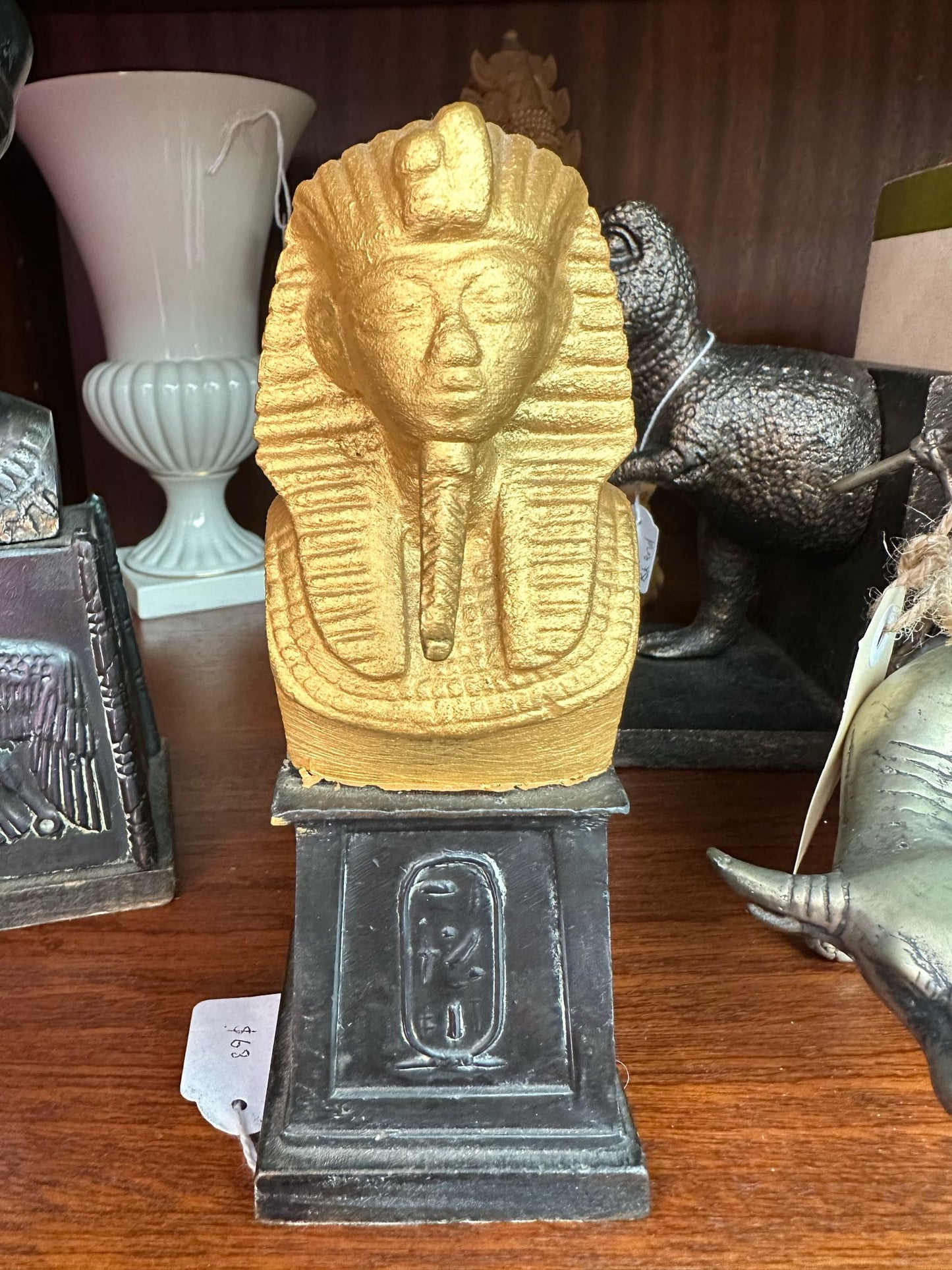 Cast King Tutankhamun on Black Base