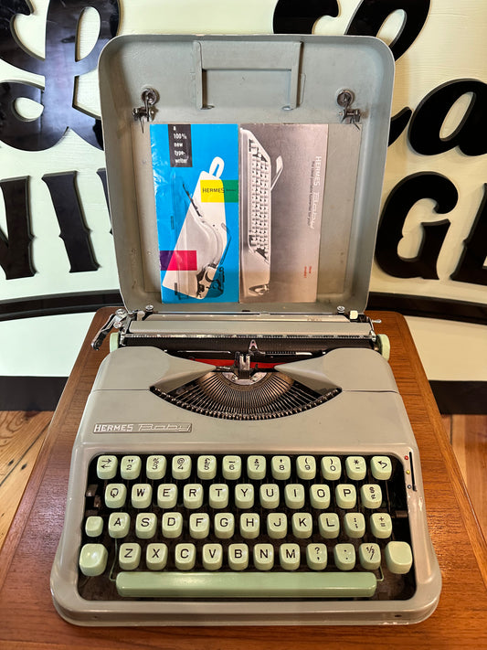 Vintage Hermes Baby Portable Typewriter 1960s