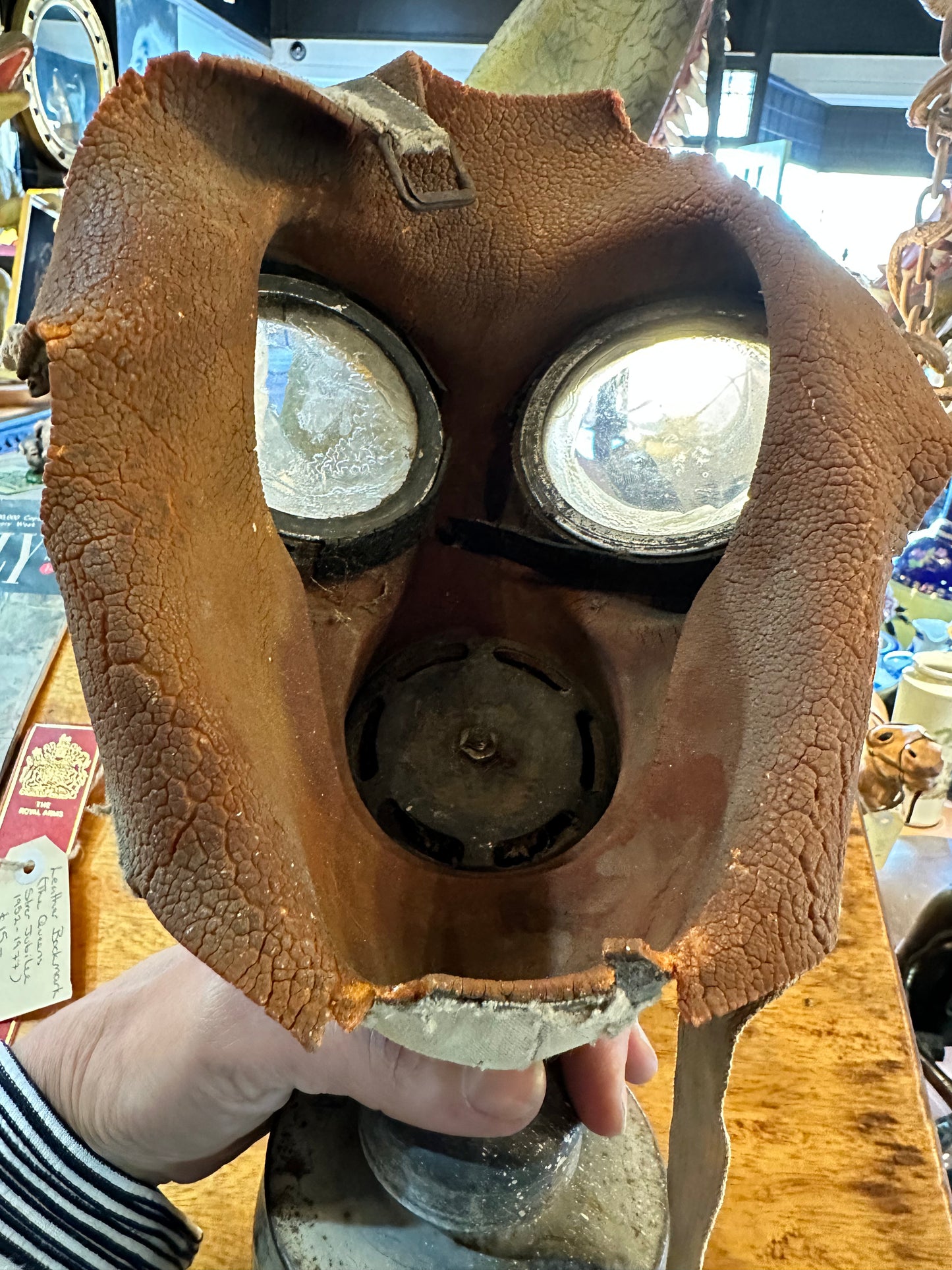 Antique Gas Mask, Marked 21 SAP 1937