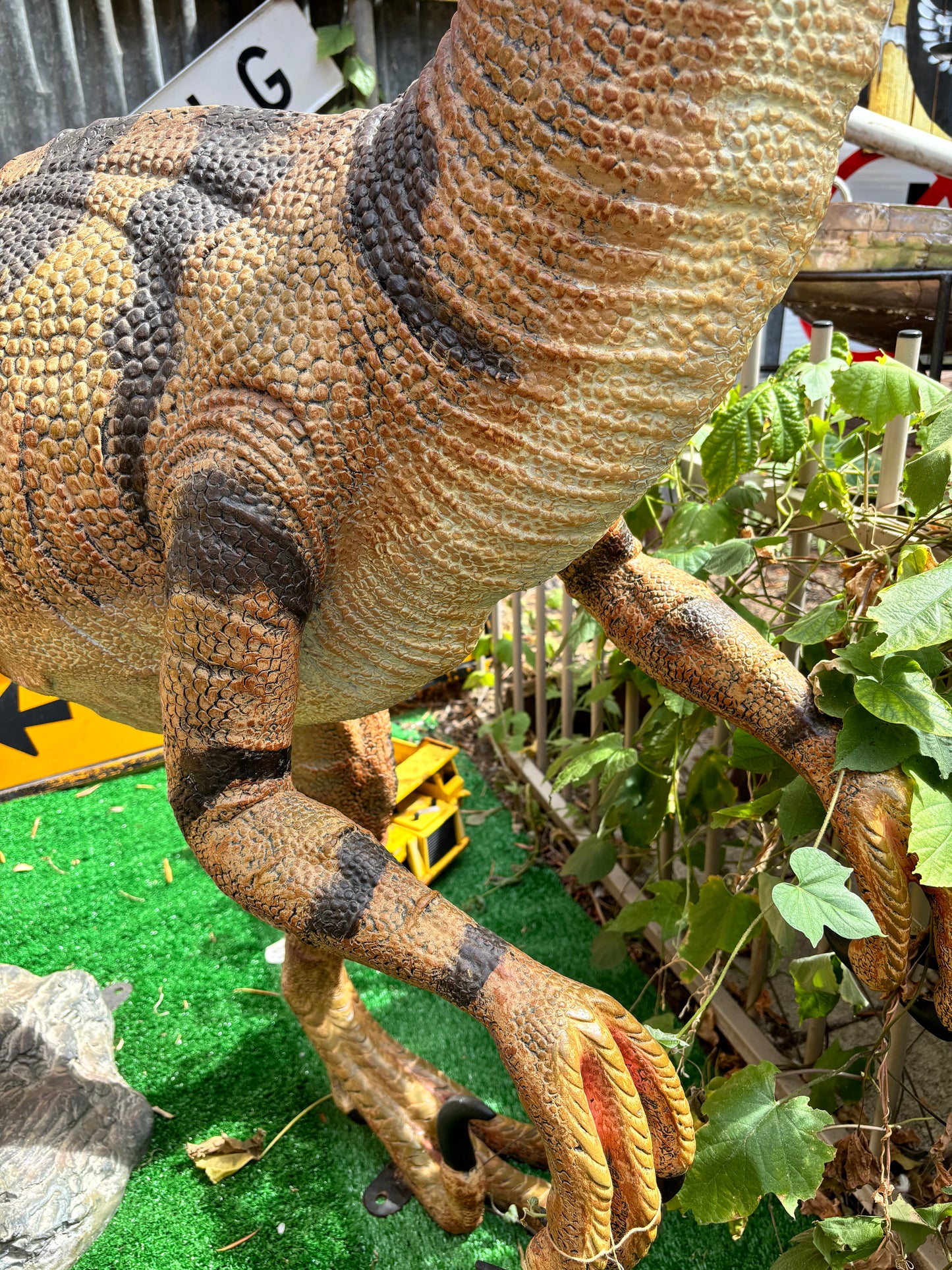 Life Sized Raptor Dinosaur Statue Fibreglass