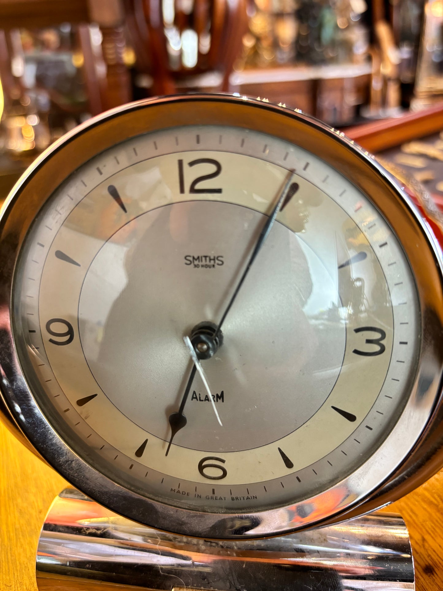 Art Deco Smiths Chrome Table Clock, circa 1930