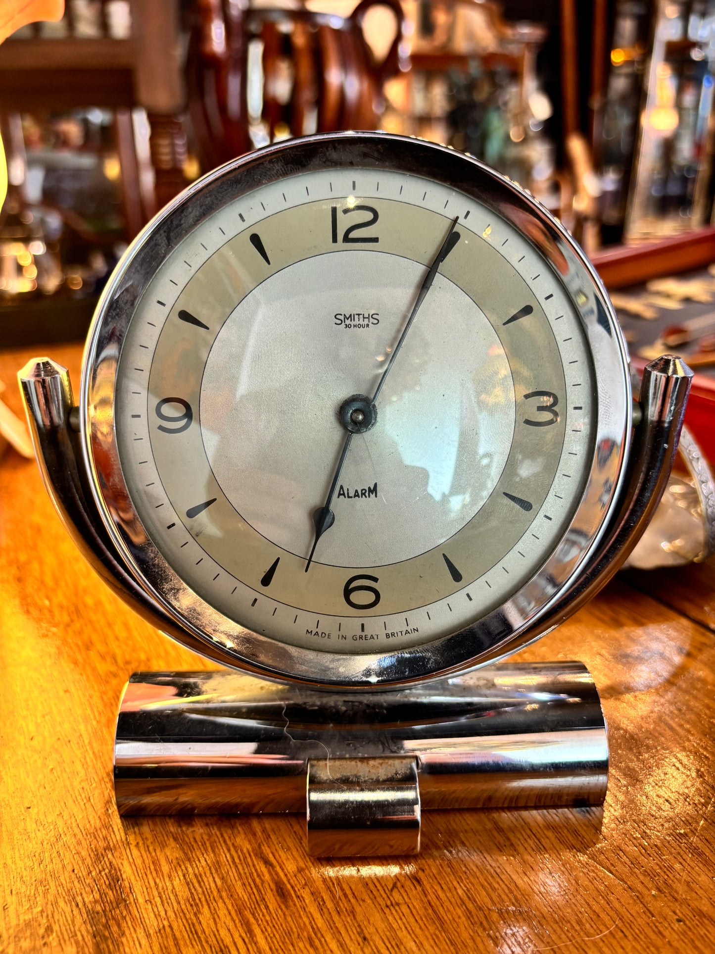 Art Deco Smiths Chrome Table Clock, circa 1930