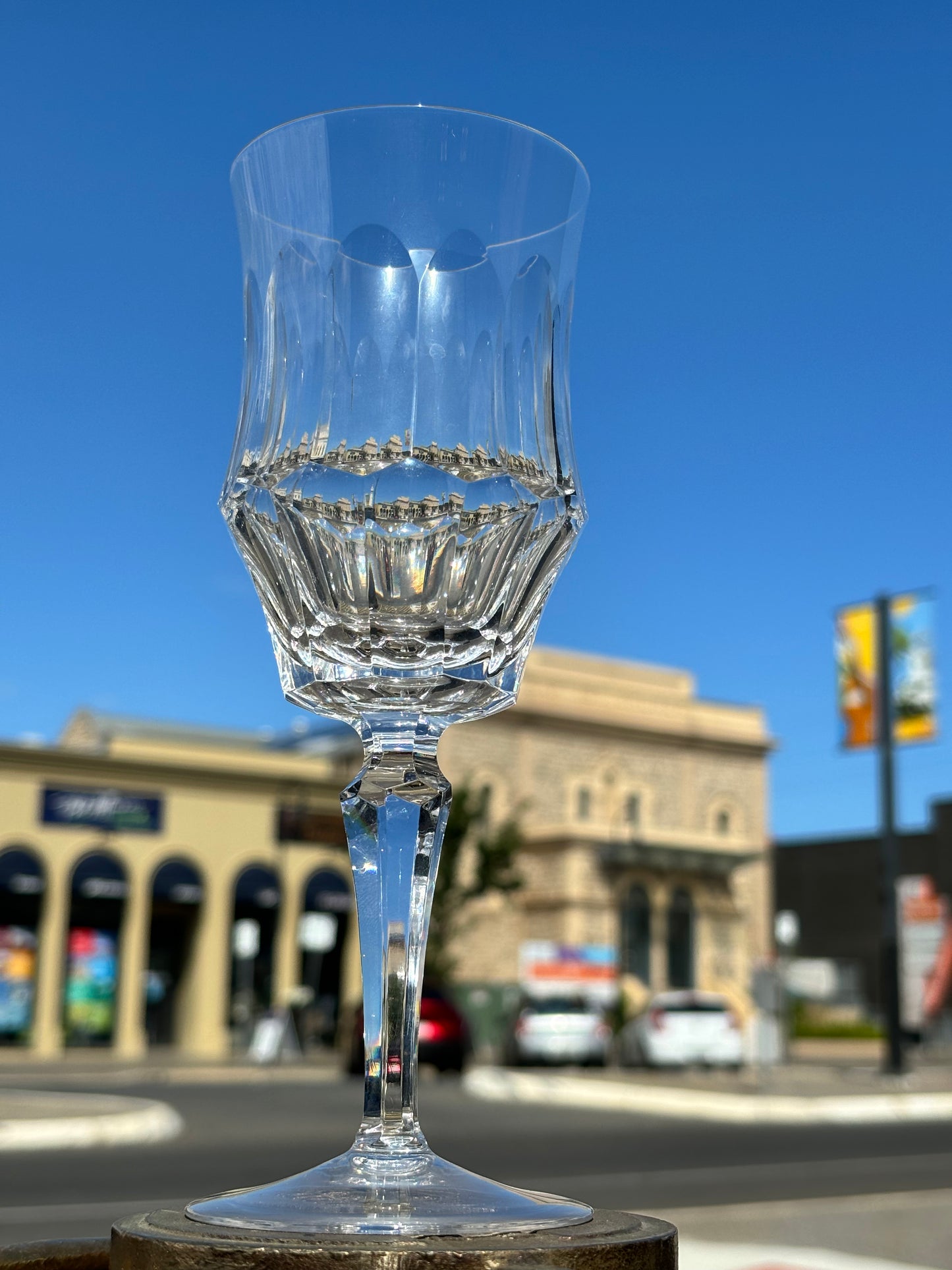 Galway Cut Crystal Wine Glasses - Set of Five