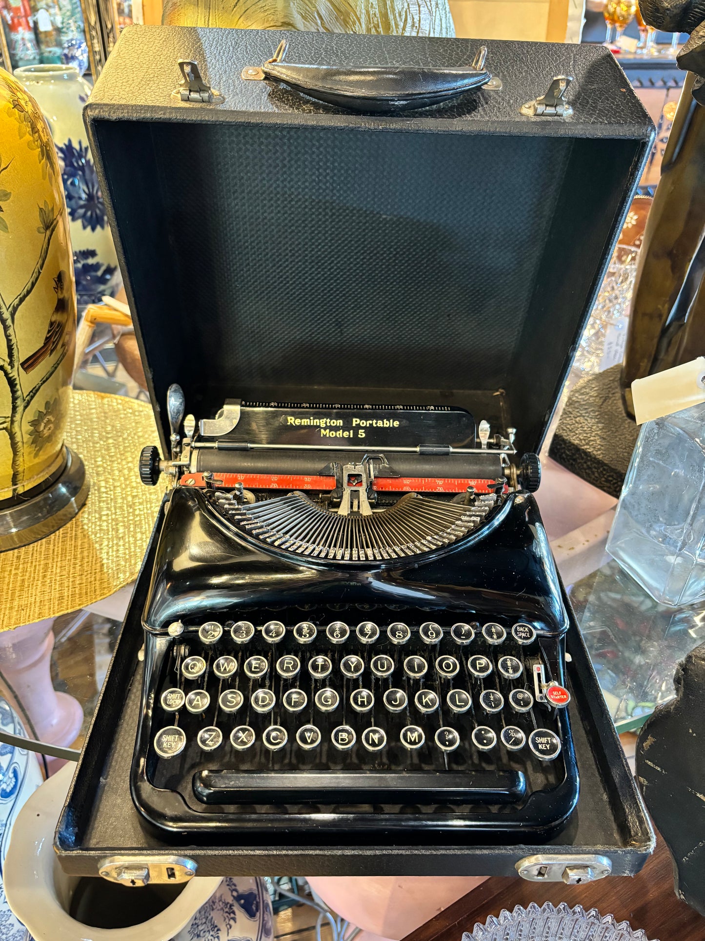 Remington Model 5 Typewriter With Case