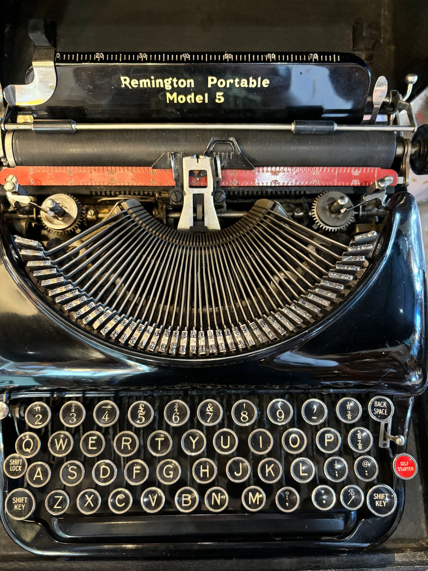 Remington Model 5 Typewriter With Case