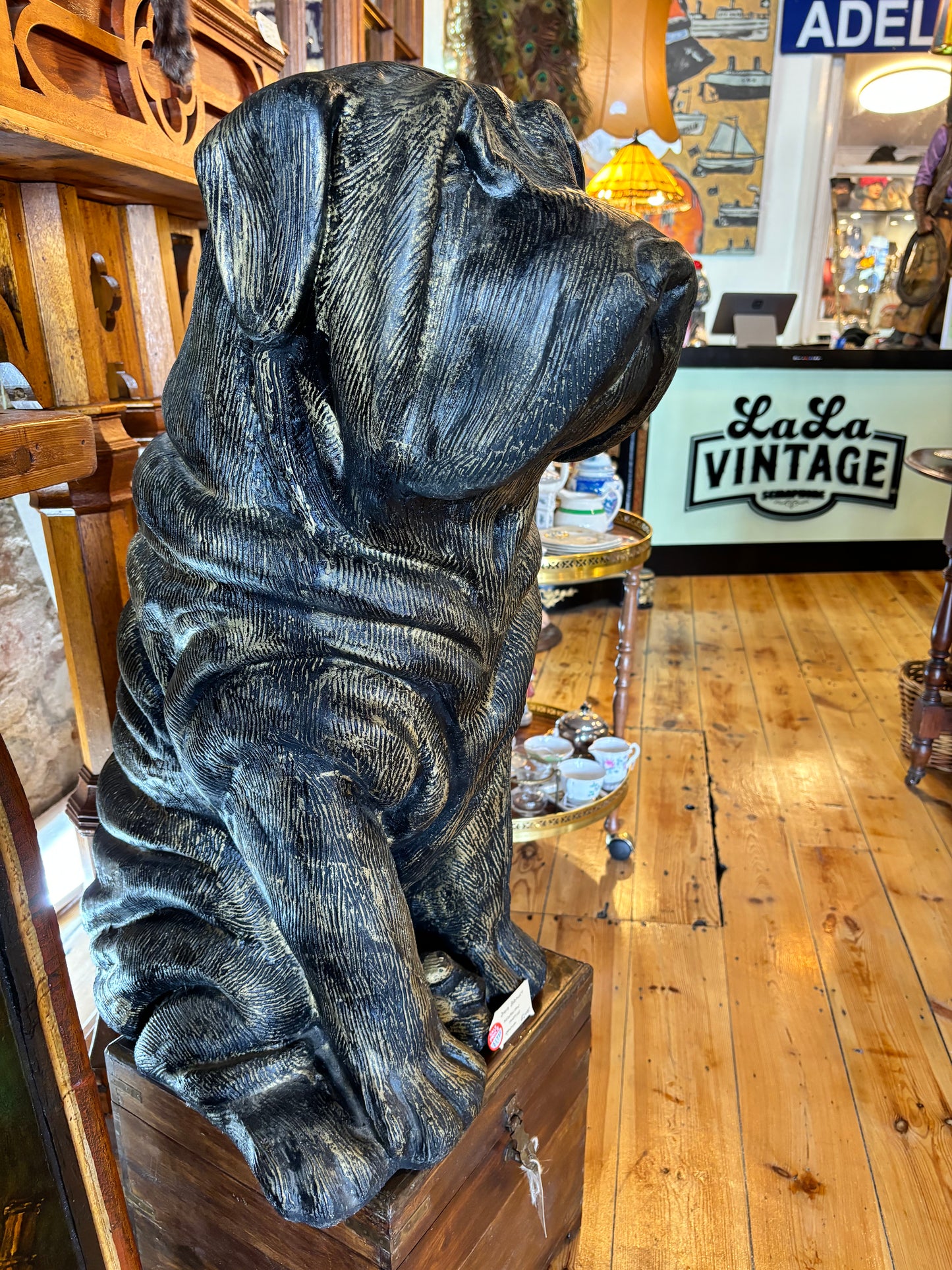 David Bromley Shar Pei Dog Sculpture Statue