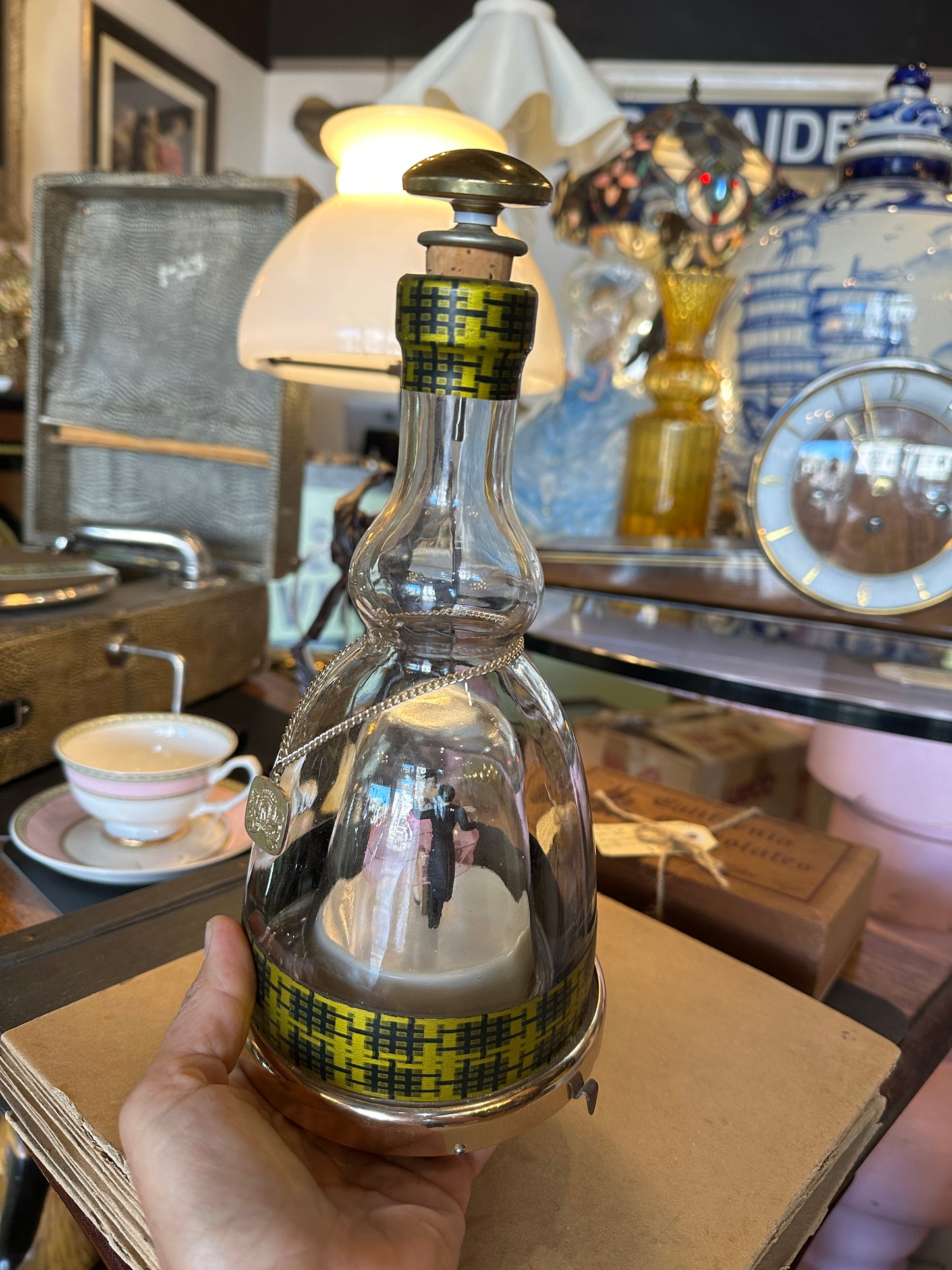 Vintage Musical Decanter with Dancing Couple