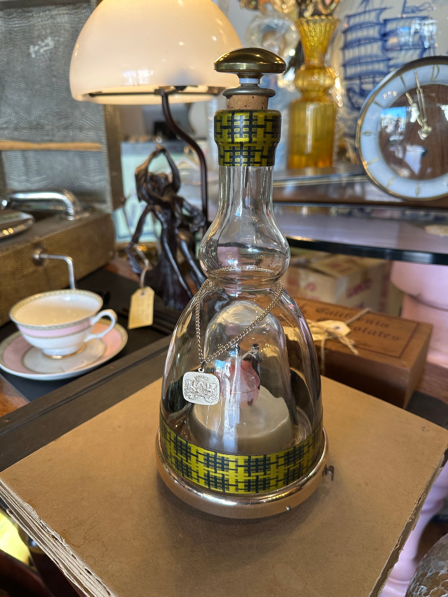 Vintage Musical Decanter with Dancing Couple