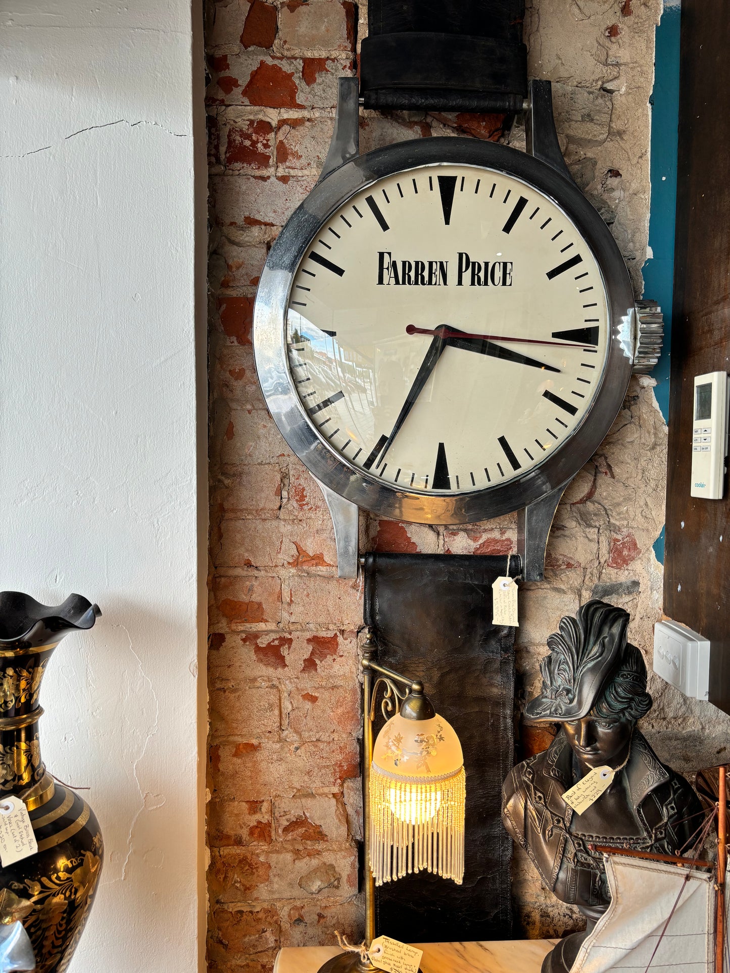 Giant Farren Price Wrist Watch Shaped Wall Clock