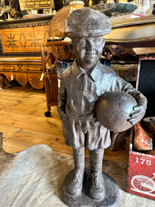 Ceramic Boy with Soccer Ball