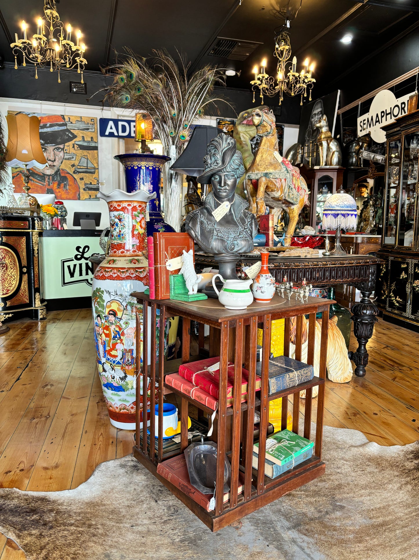 Antique Revolving Bookcase