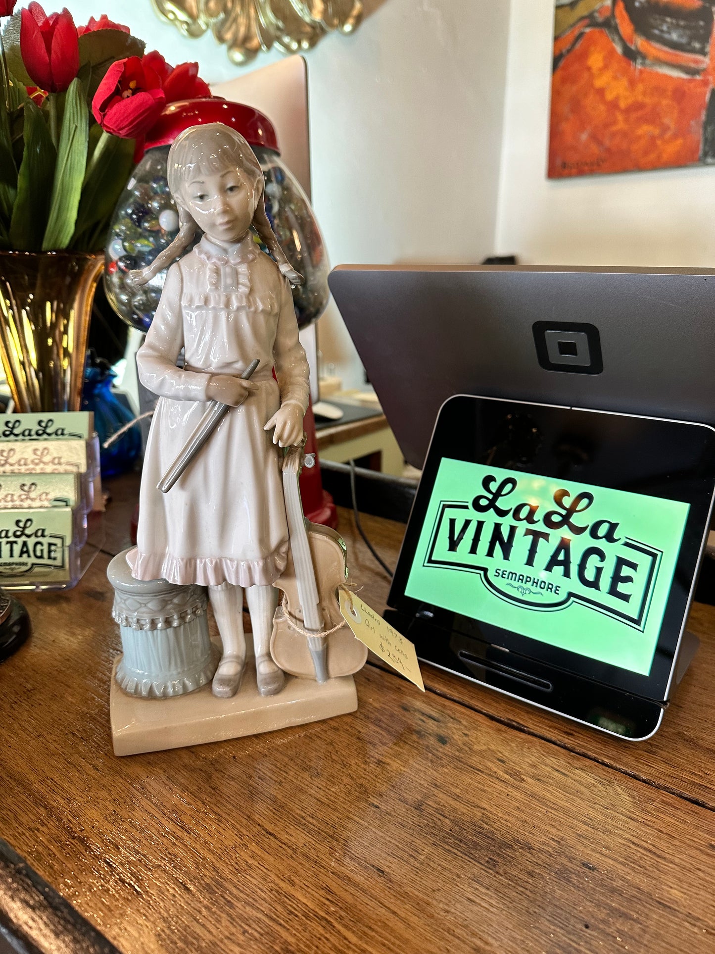 Lladro figurine ‘Girl with Cello’ 1973